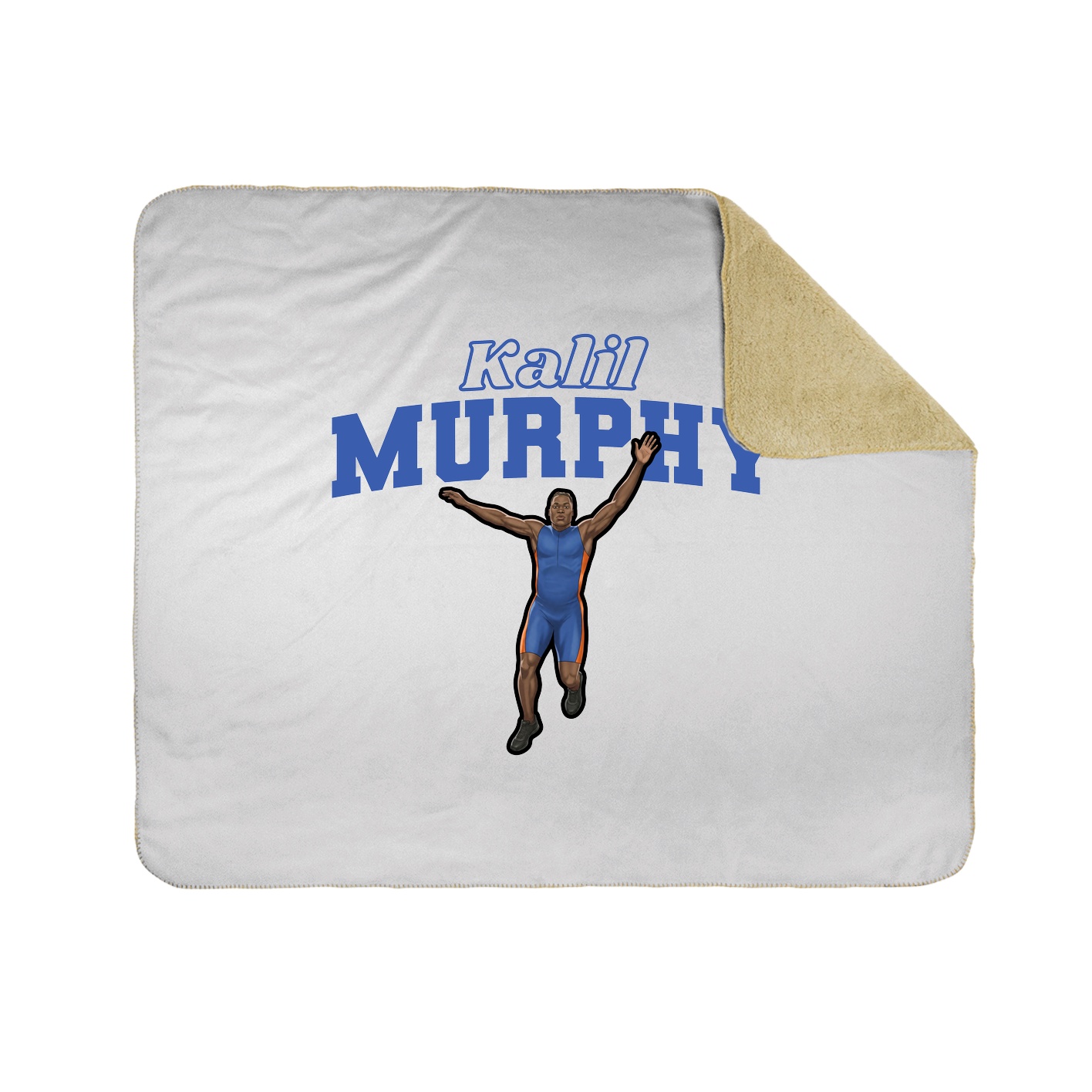 Throw Blanket — Name Arch in White