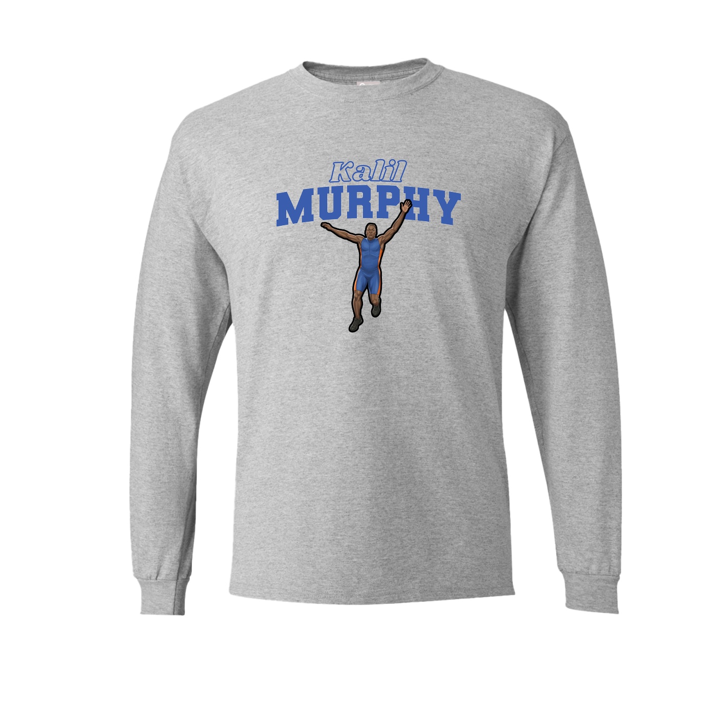 Long Sleeve Tee — Name Arch in Grey