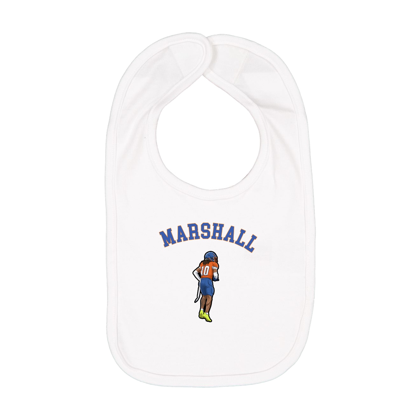 Infant Bib — Shirsey Arch in White