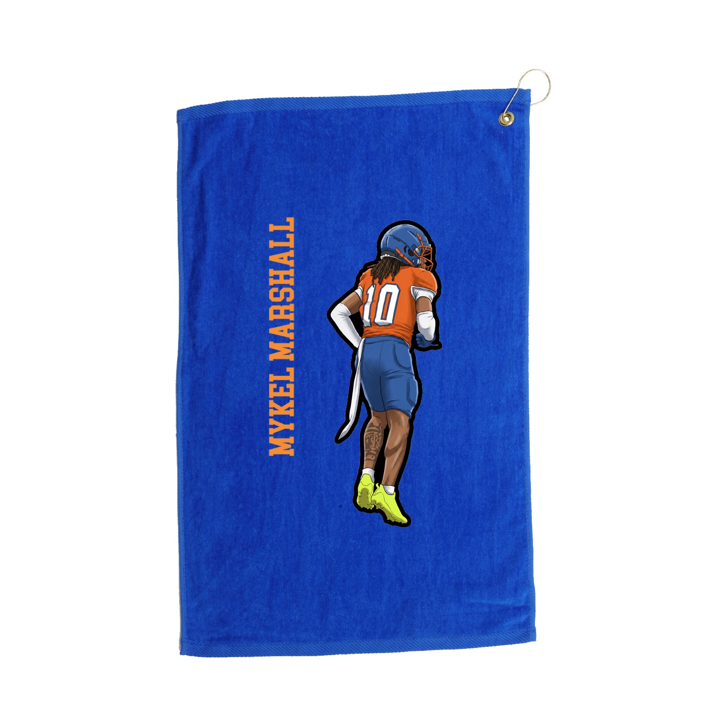 Golf Towel — Name Vertical in Royal