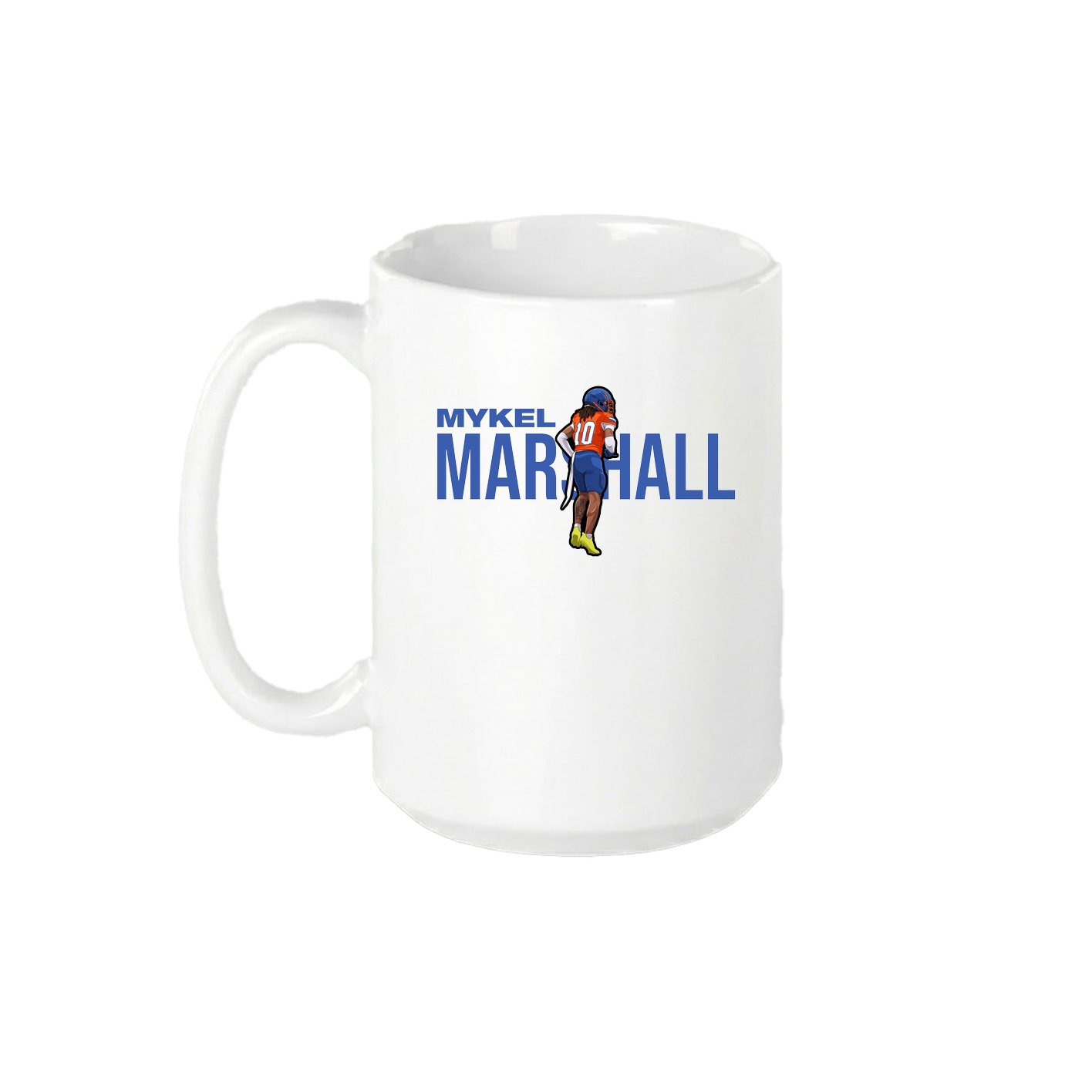 15oz Coffee Mug — Player Name in White