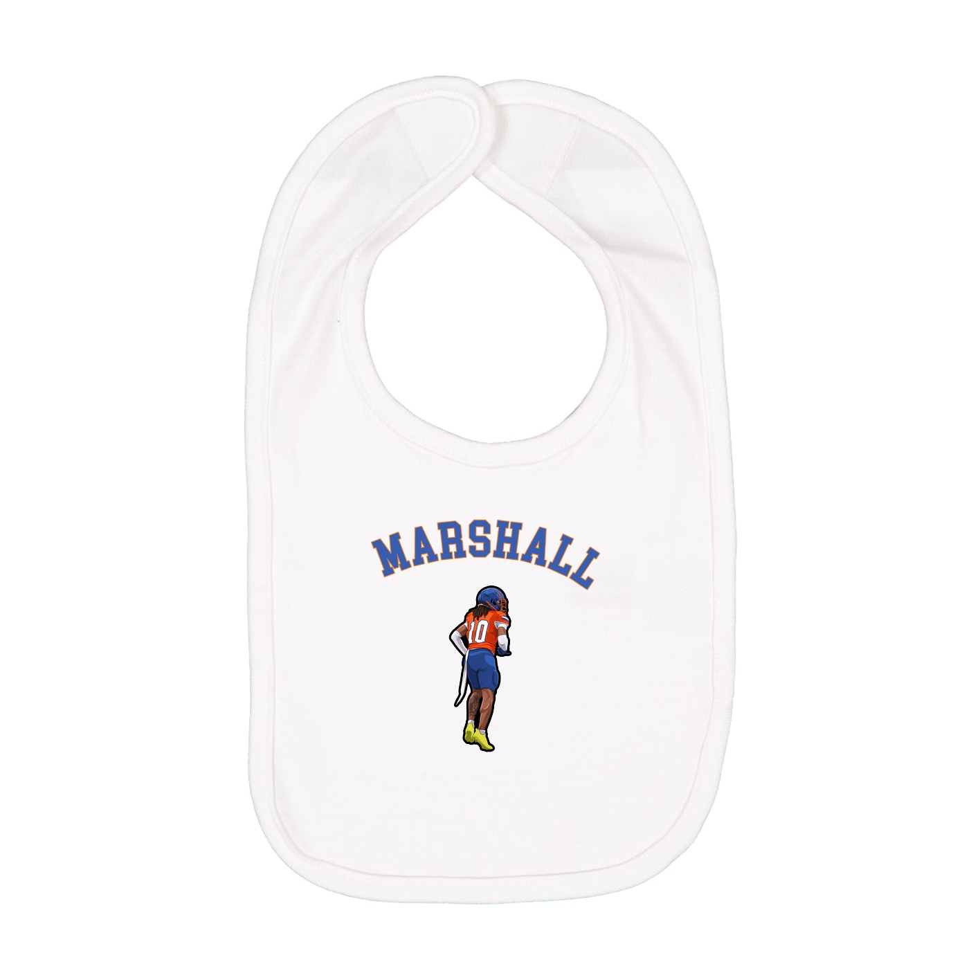 Infant Bib — Shirsey Arch in White