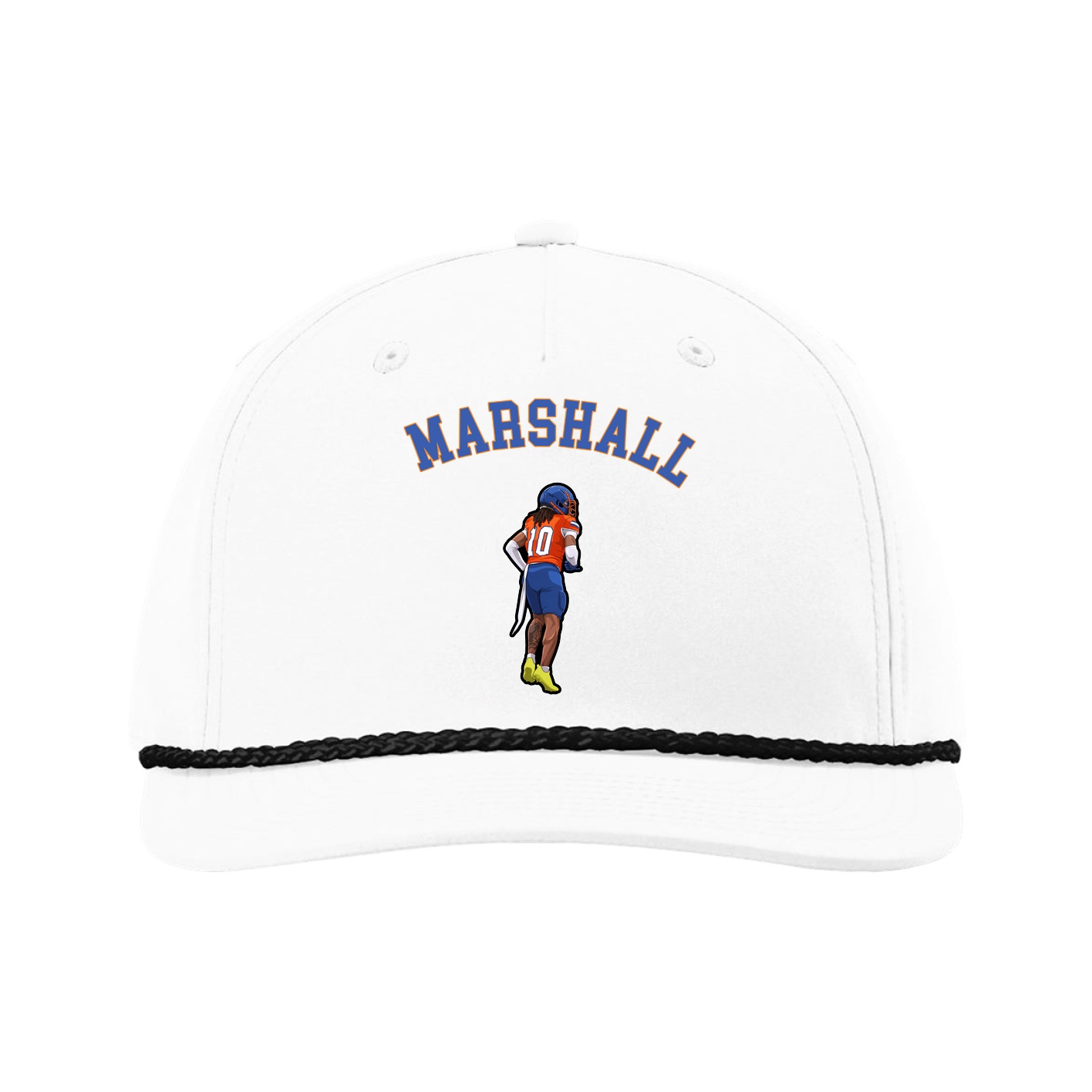 Five-Panel Classic Rope Cap — Shirsey Arch in White