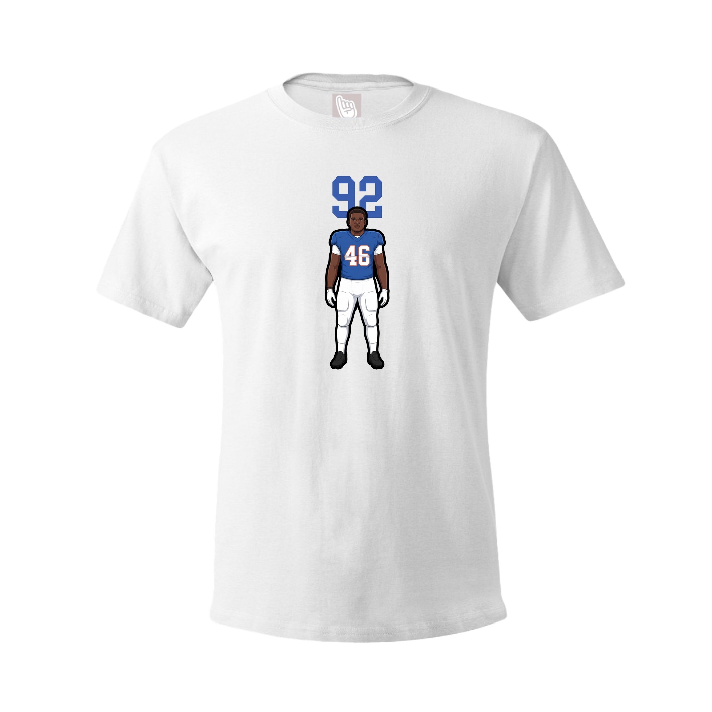 Youth Tee — Number Top in White