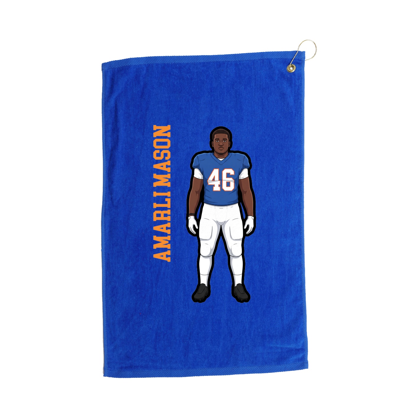 Golf Towel — Name Vertical in Royal