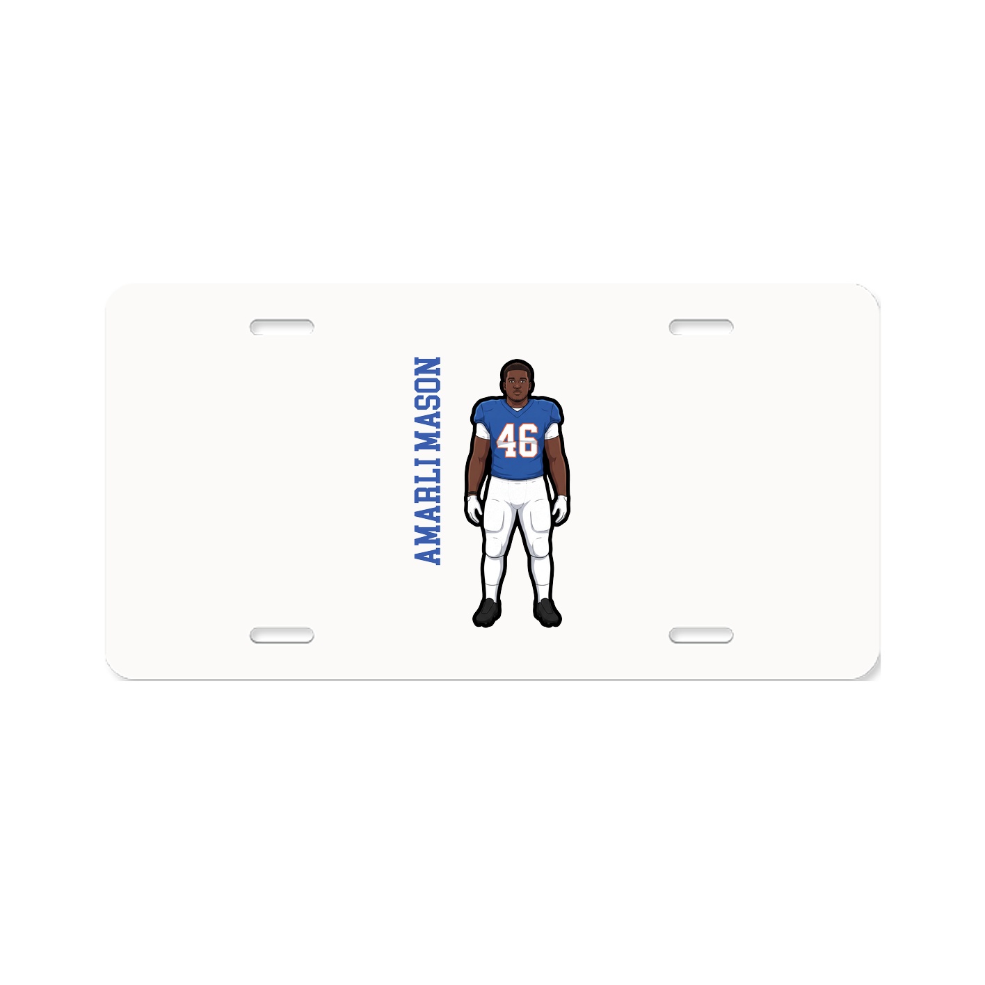 License Plate — Name Vertical in Classic