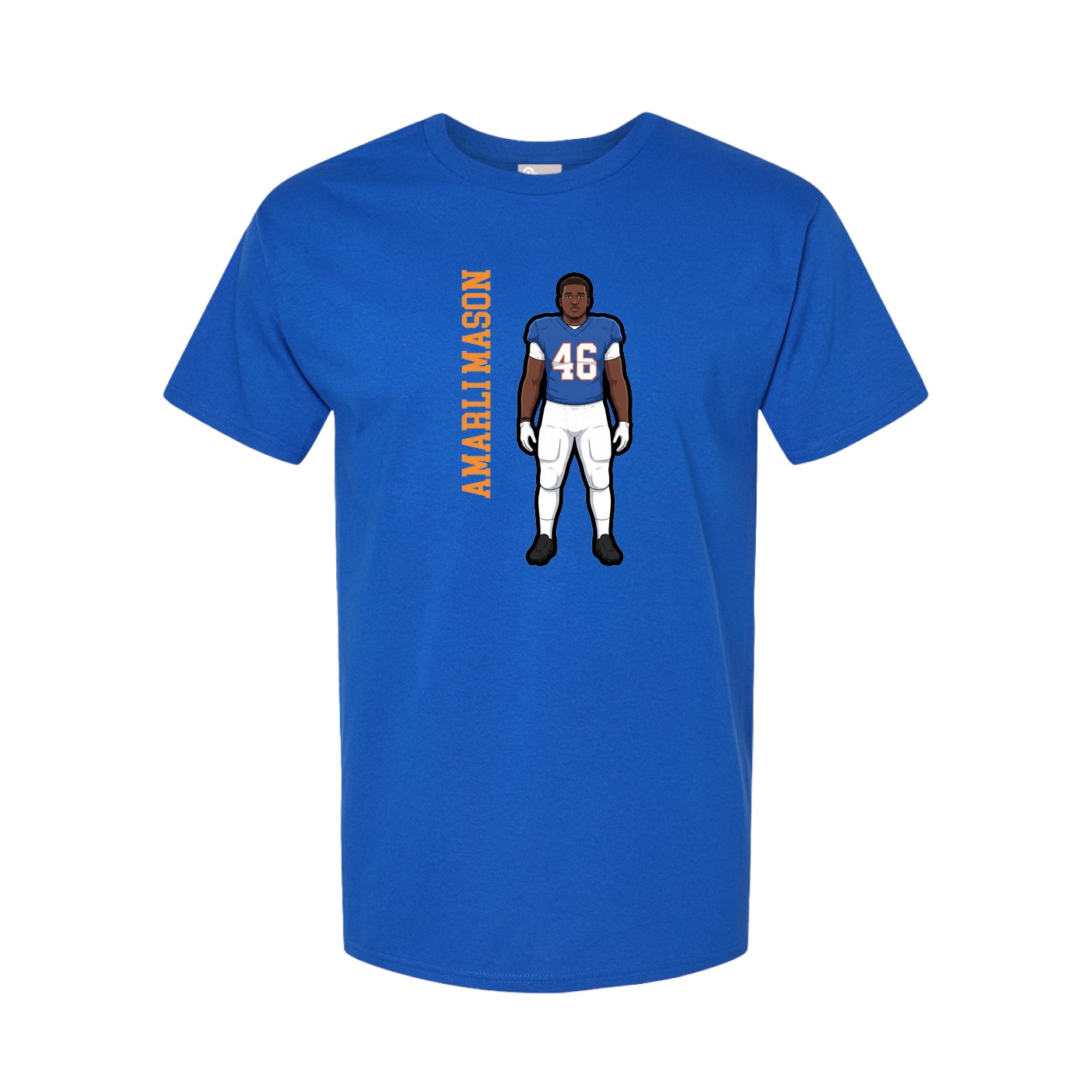 Youth Tee — Name Vertical in Royal