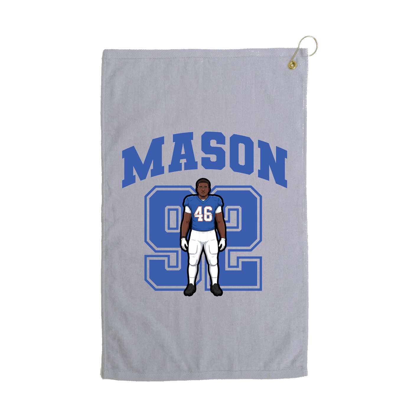 Golf Towel — Number in Grey