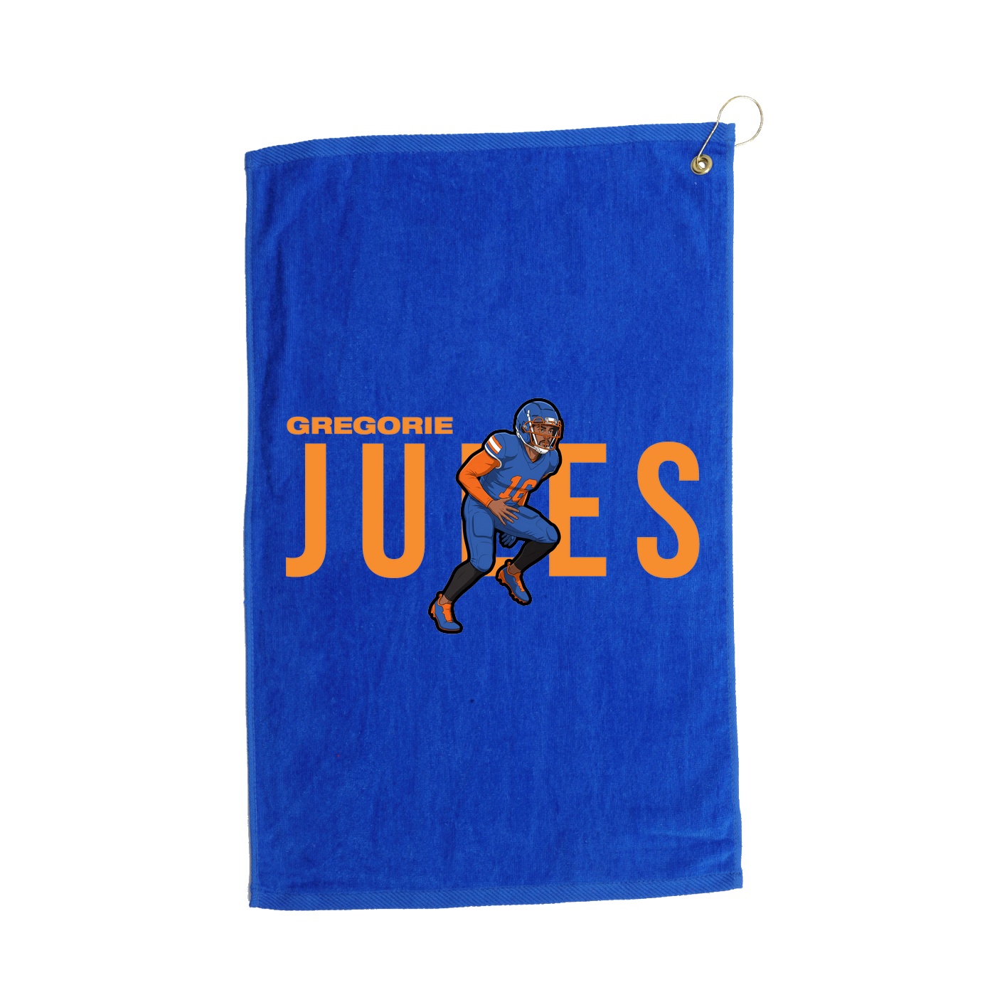 Golf Towel — Player Name in Royal
