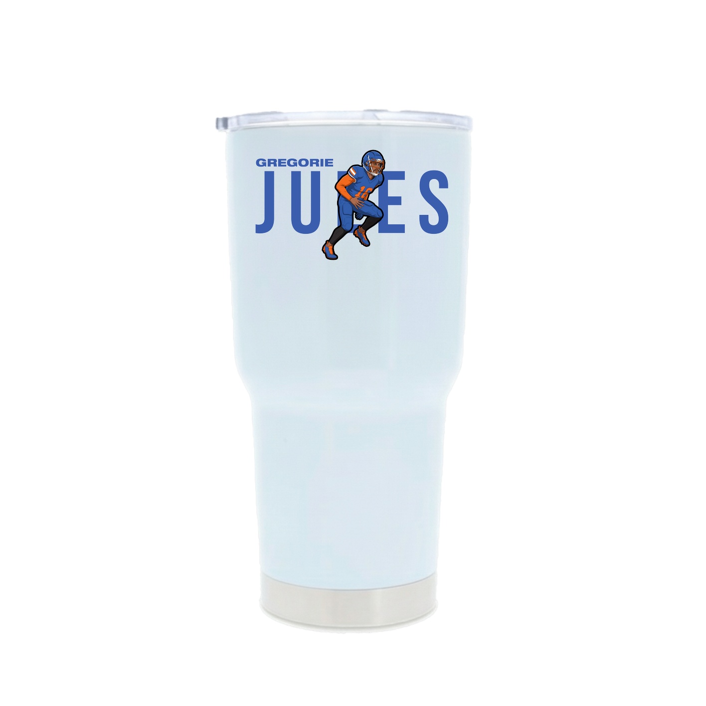 30oz Stainless Steel Tumbler — Player Name in White