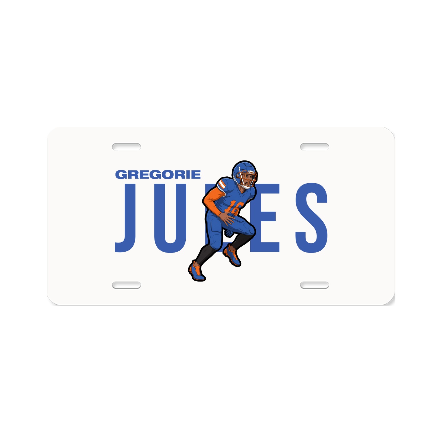 License Plate — Player Name in Classic
