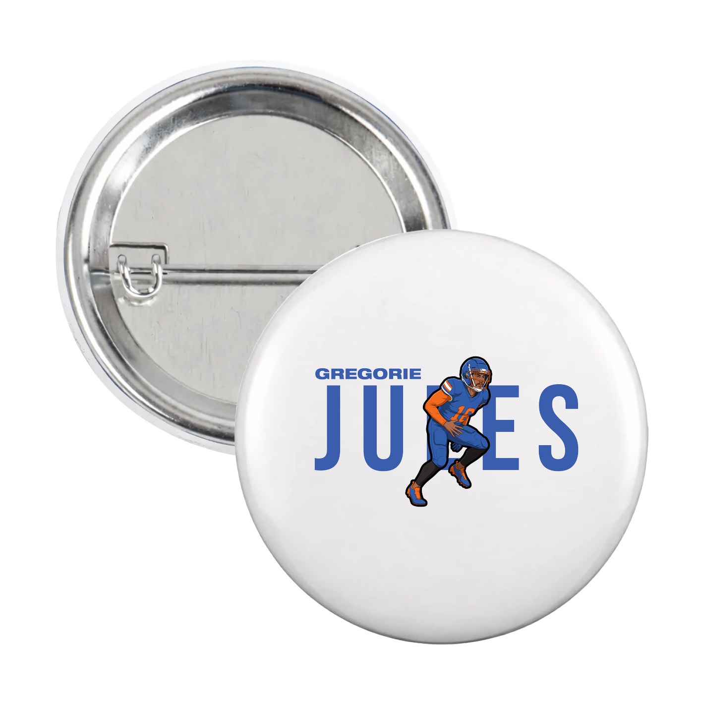 Game Day Button — Player Name in White