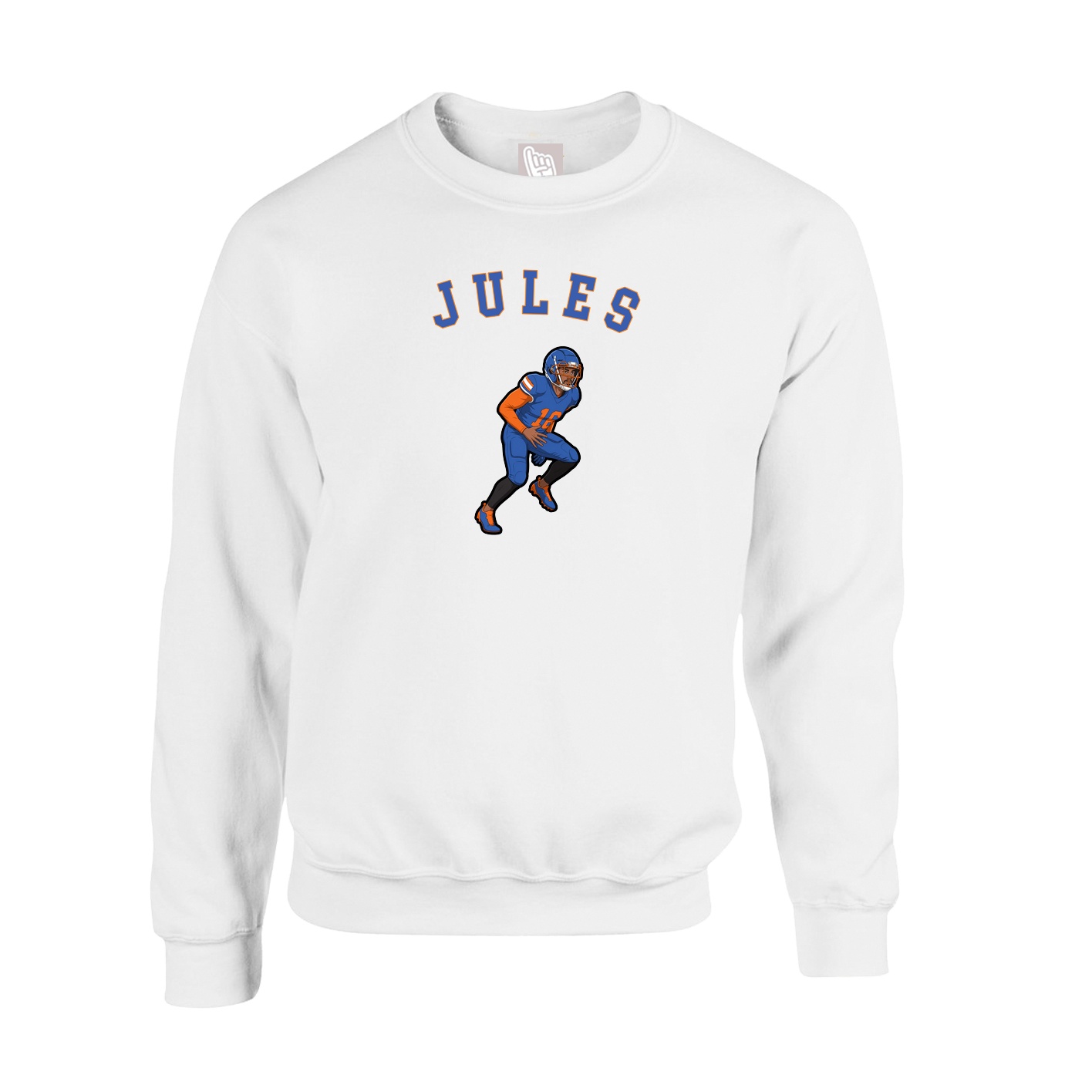Fleece Crew — Shirsey Arch in White