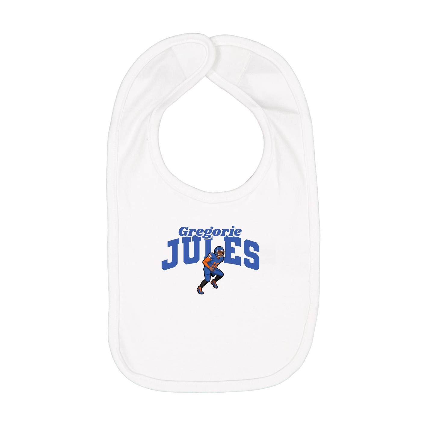 Infant Bib — Signature Arch in White
