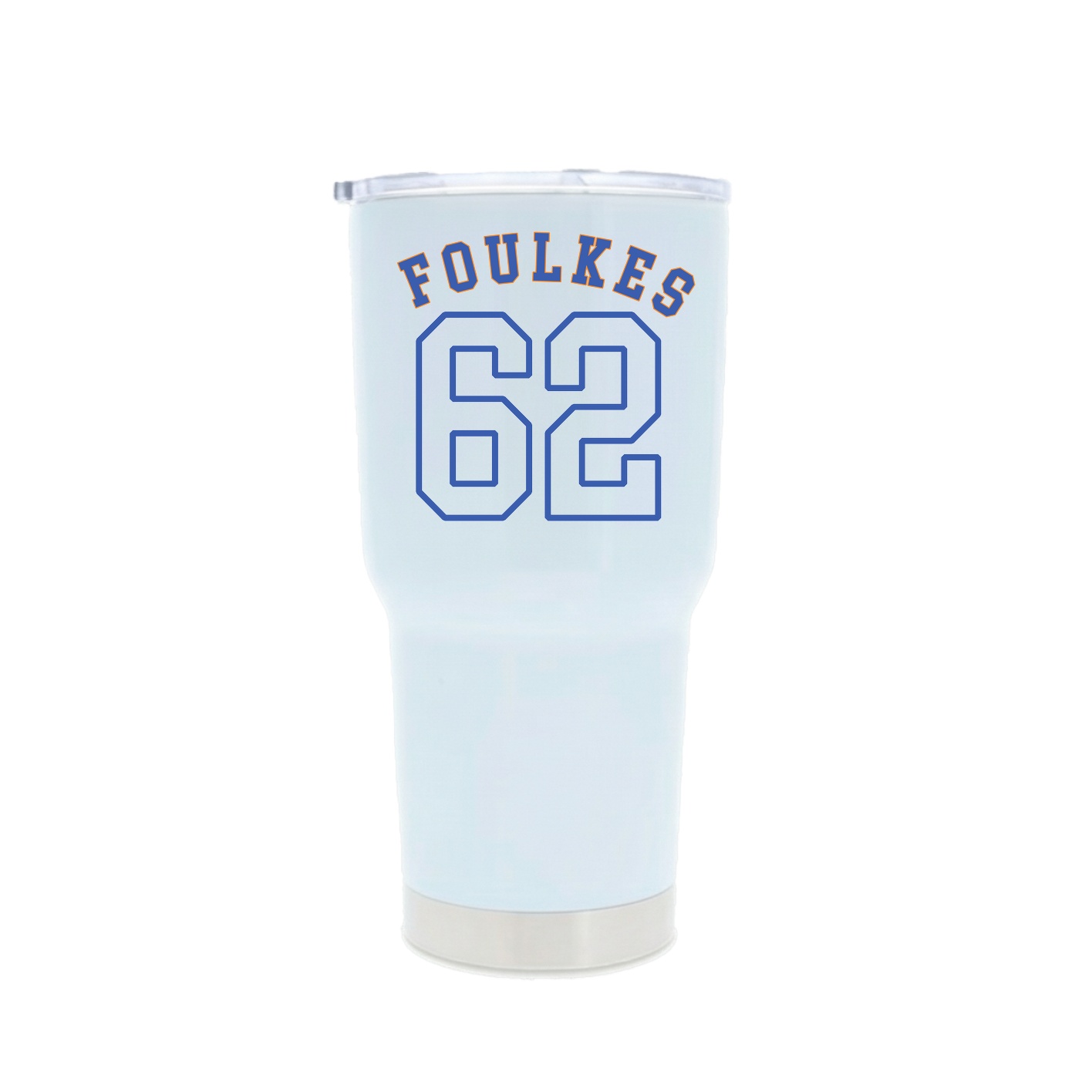 30oz Stainless Steel Tumbler — Shirsey Arch in White