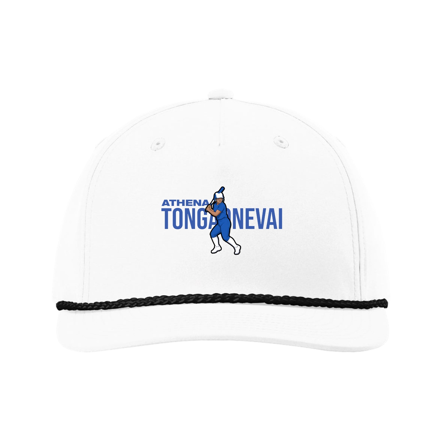 Five-Panel Classic Rope Cap — Player Name in White