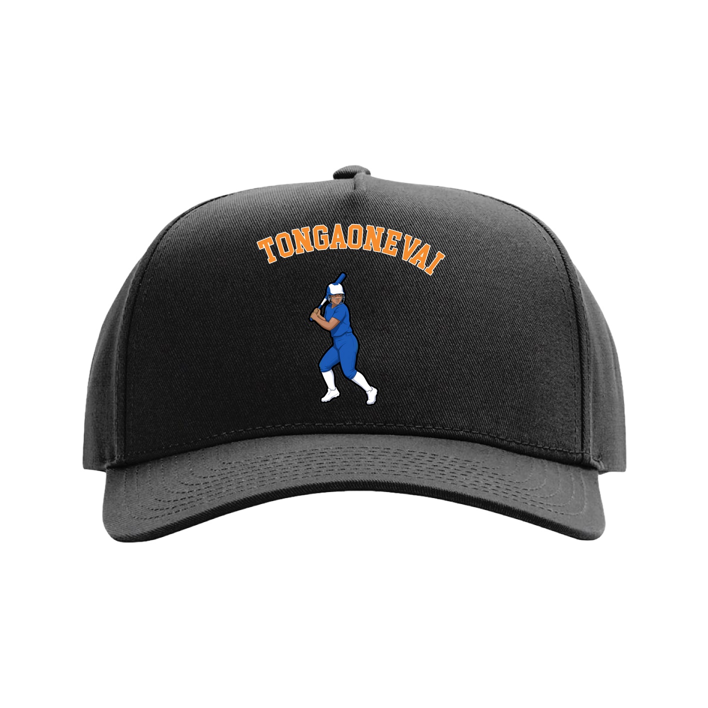 Full Fabric Five-Panel Champ Cap — Shirsey Arch in Black