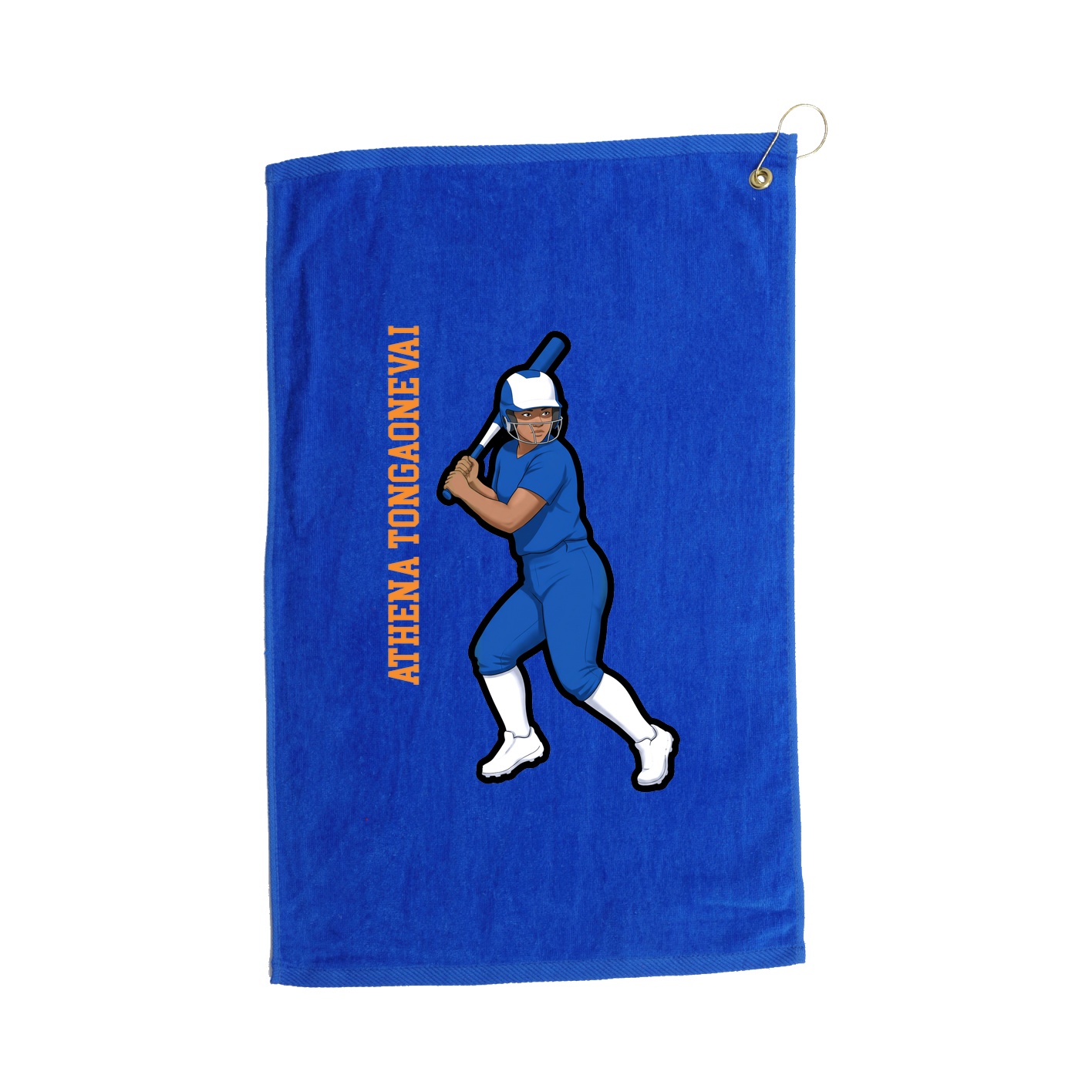Golf Towel — Name Vertical in Royal