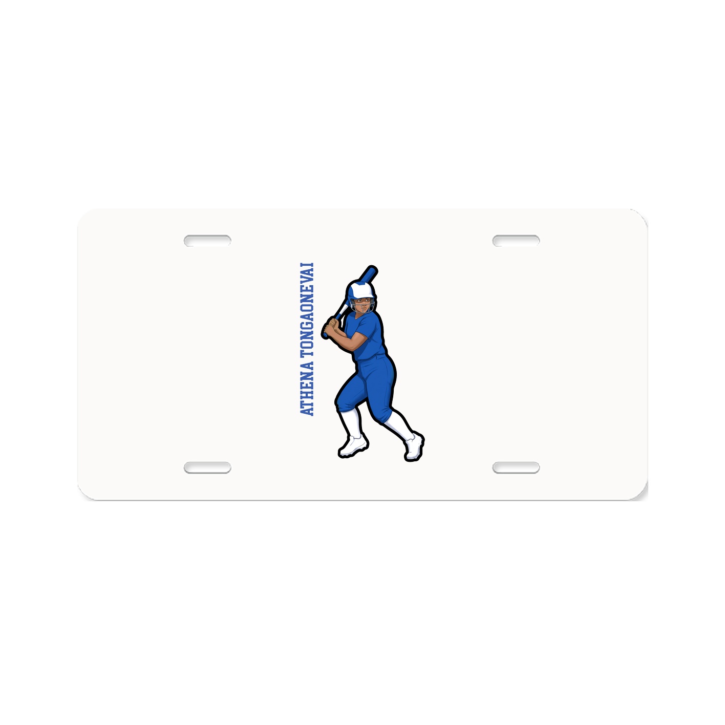 License Plate — Name Vertical in Classic