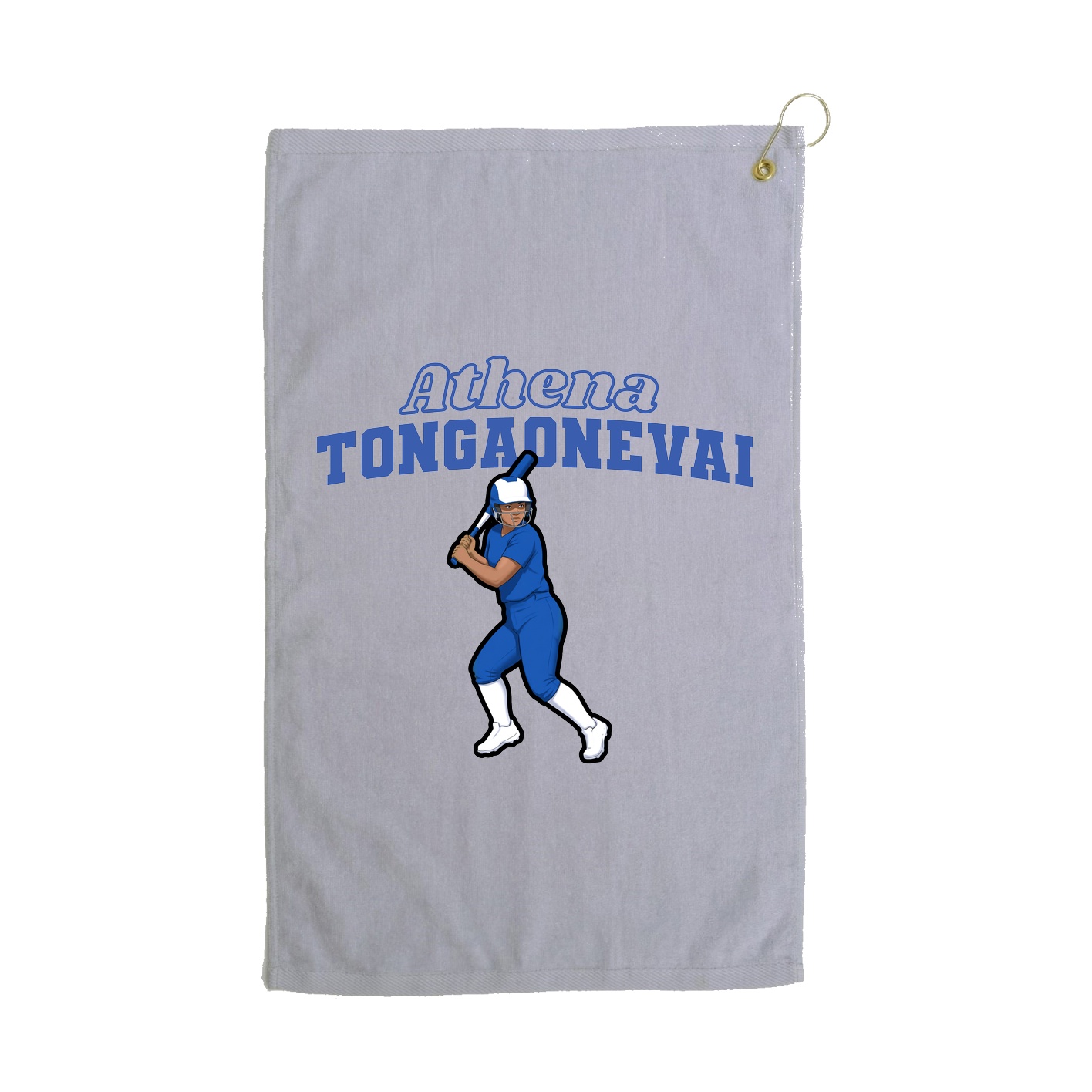 Golf Towel — Name Arch in Grey