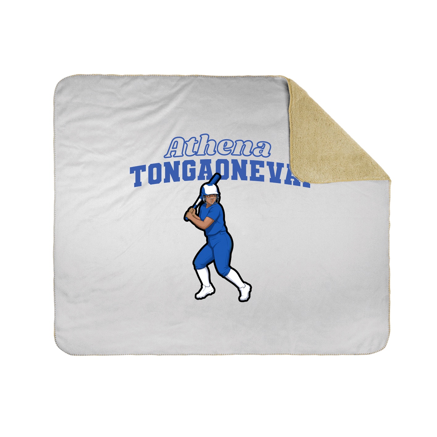 Throw Blanket — Name Arch in White