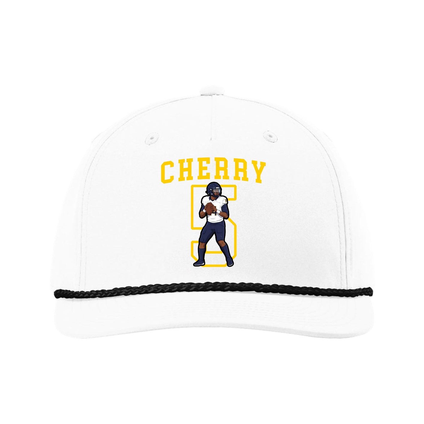 Five-Panel Classic Rope Cap — Shirsey in White