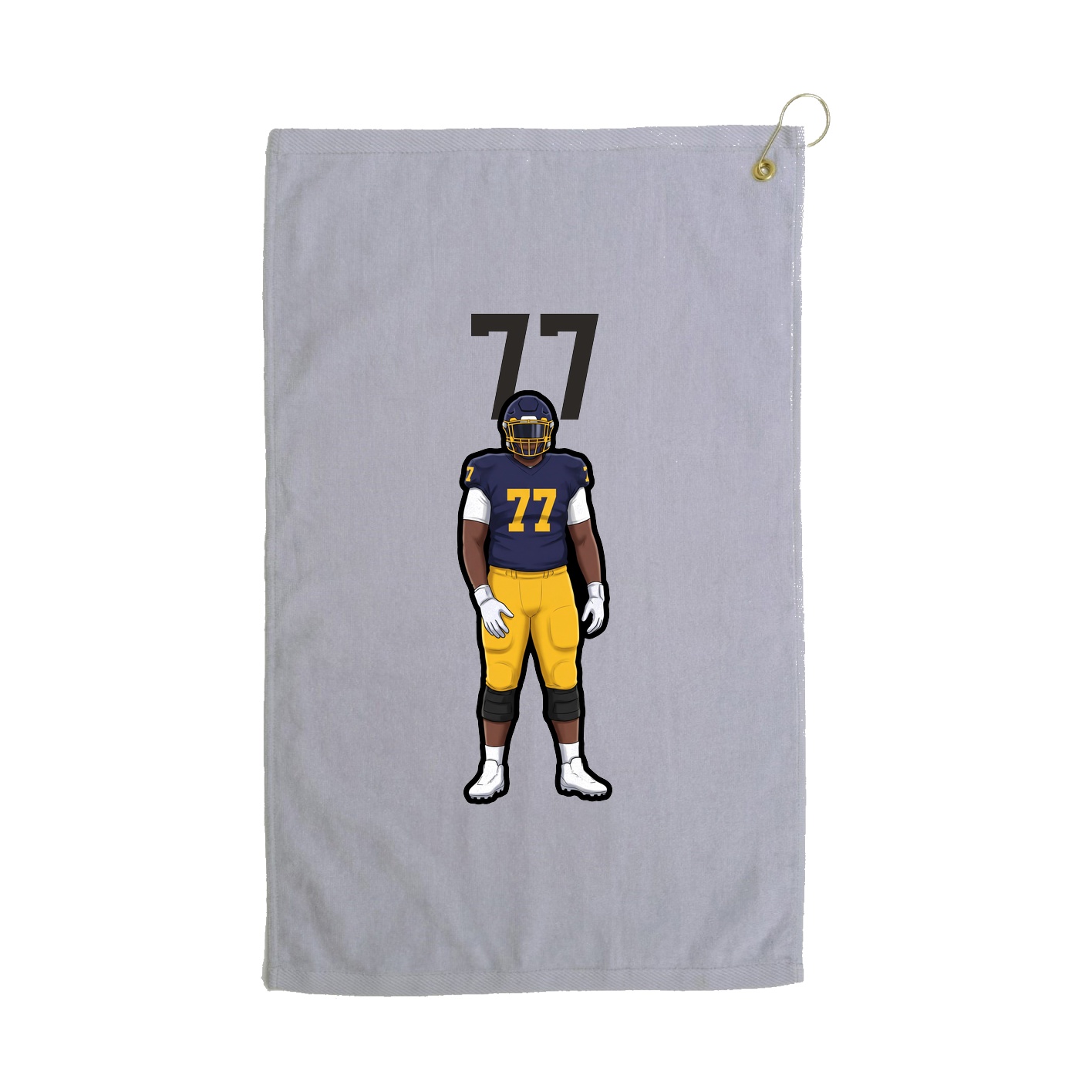 Golf Towel — Number Top in Grey
