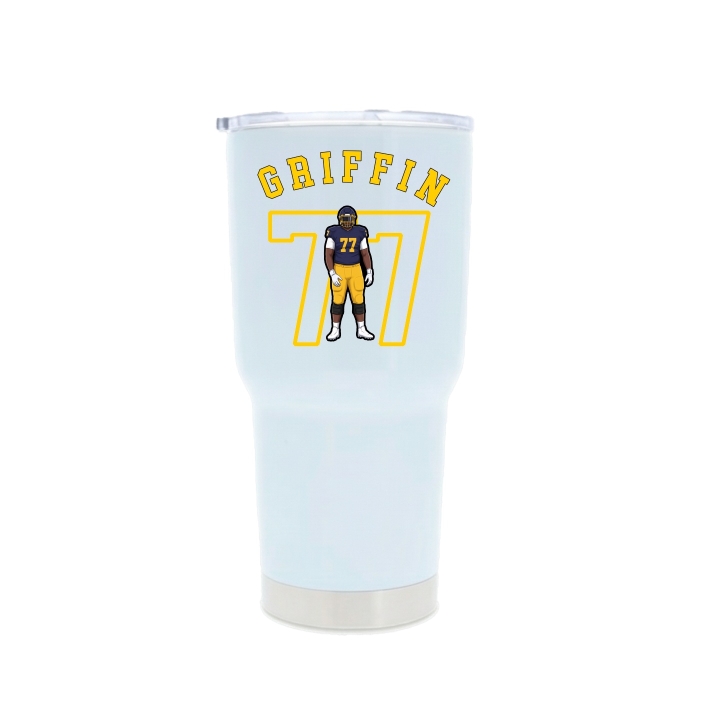 30oz Stainless Steel Tumbler — Shirsey Arch in White