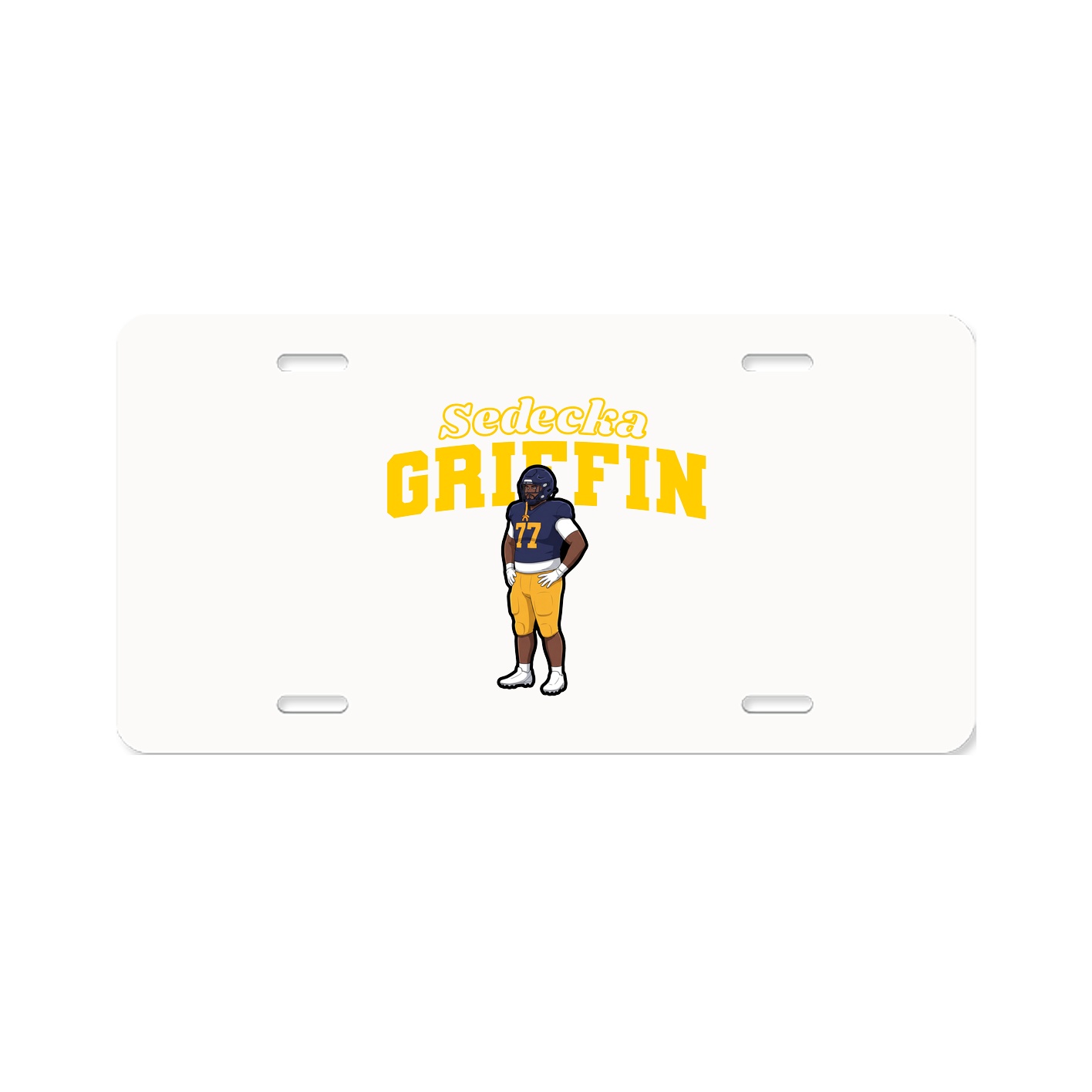 License Plate — Name Arch in Classic