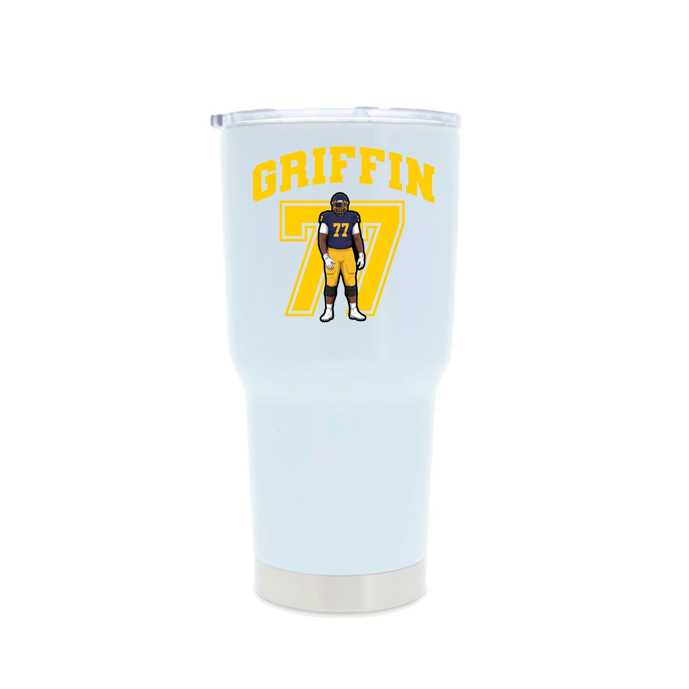 30oz Stainless Steel Tumbler — Number in White