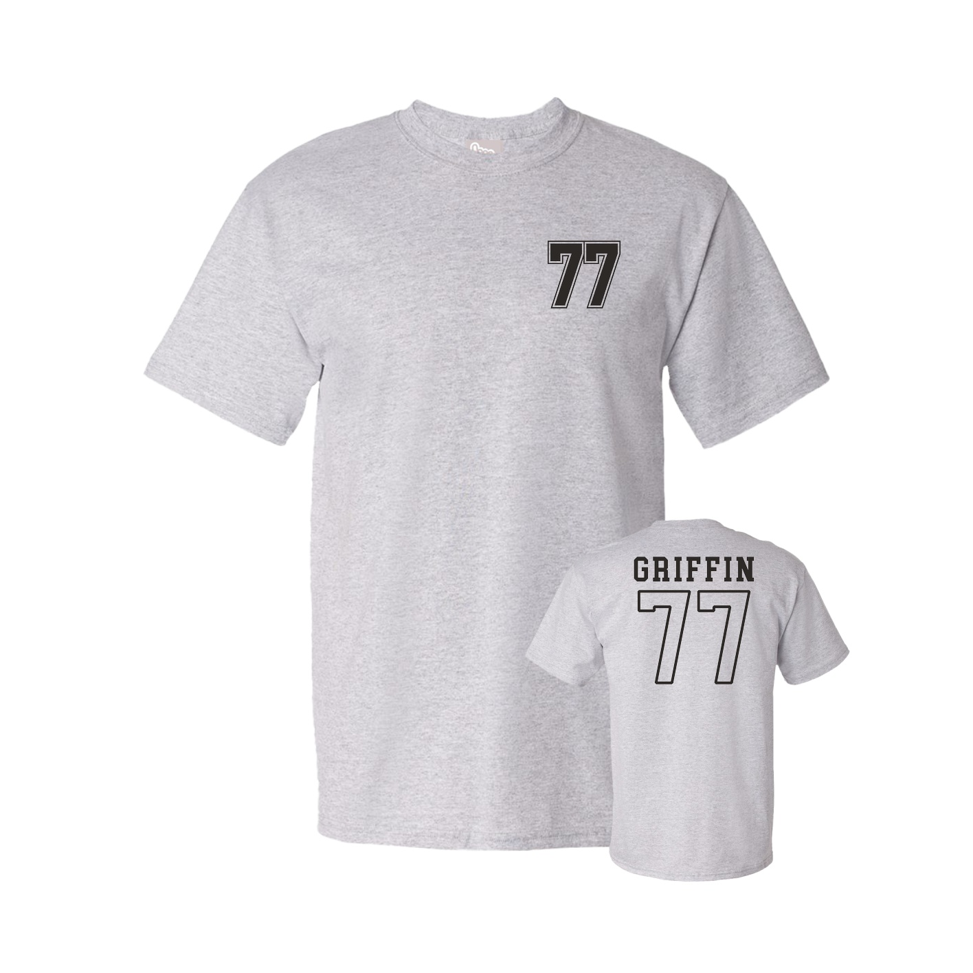 Youth Tee — Chest Back in Grey