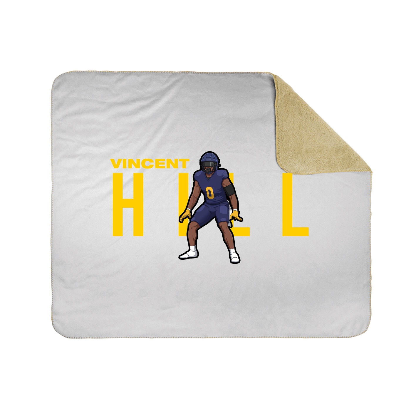 Throw Blanket — Player Name in White
