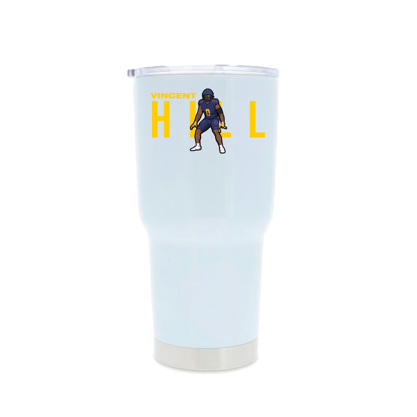 30oz Stainless Steel Tumbler — Player Name in White