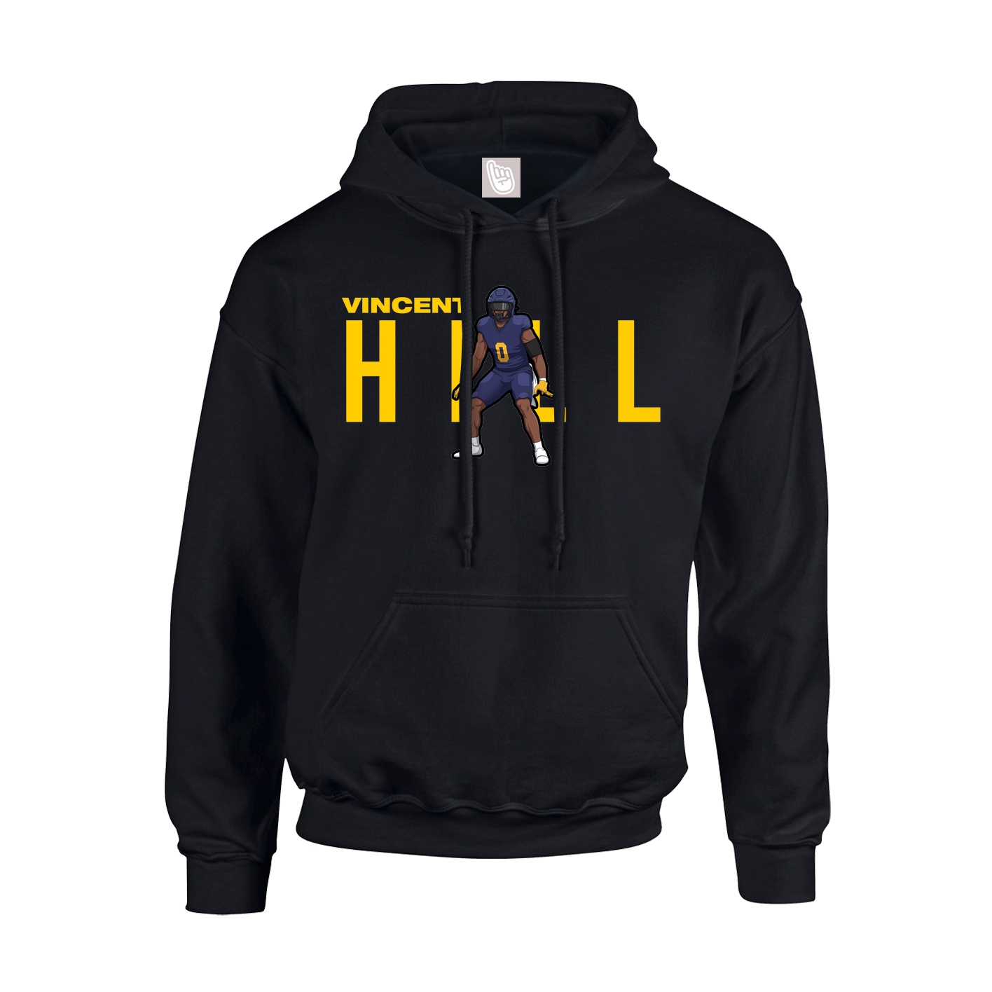 Youth Hoodie — Player Name in Black