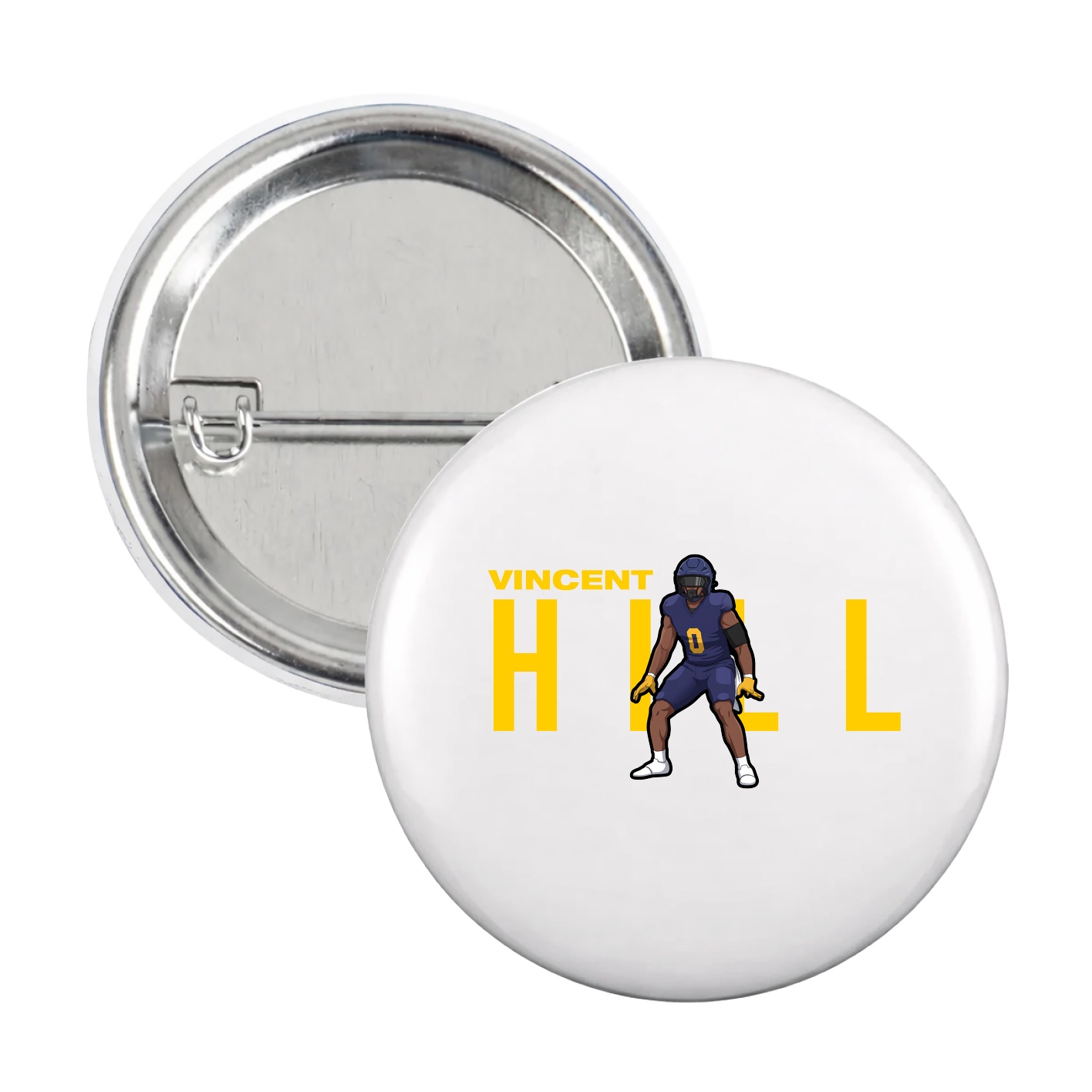 Game Day Button — Player Name in White