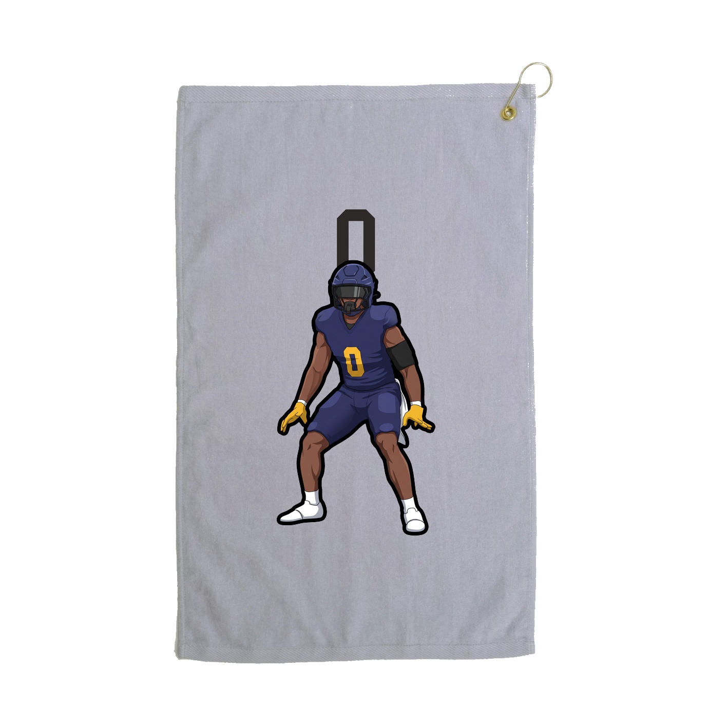 Golf Towel — Number Top in Grey