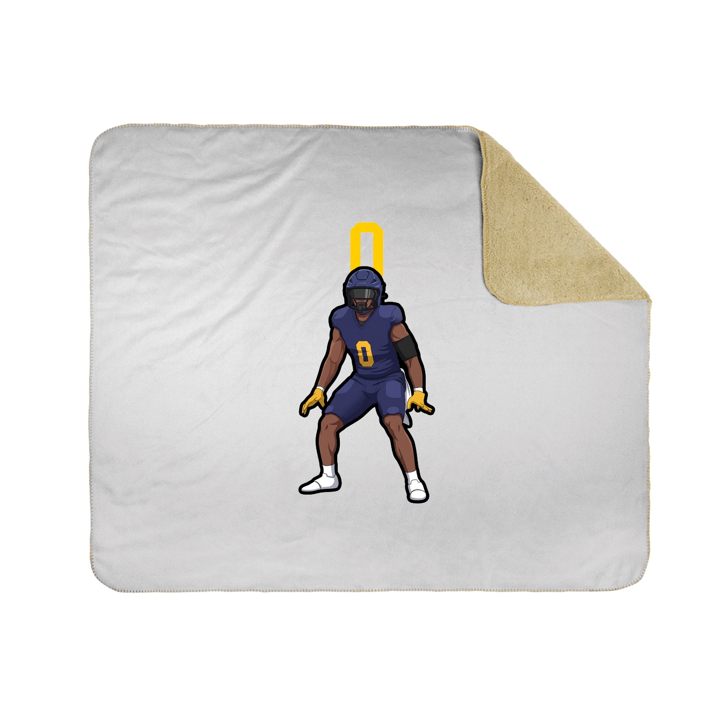 Throw Blanket — Number Top in White