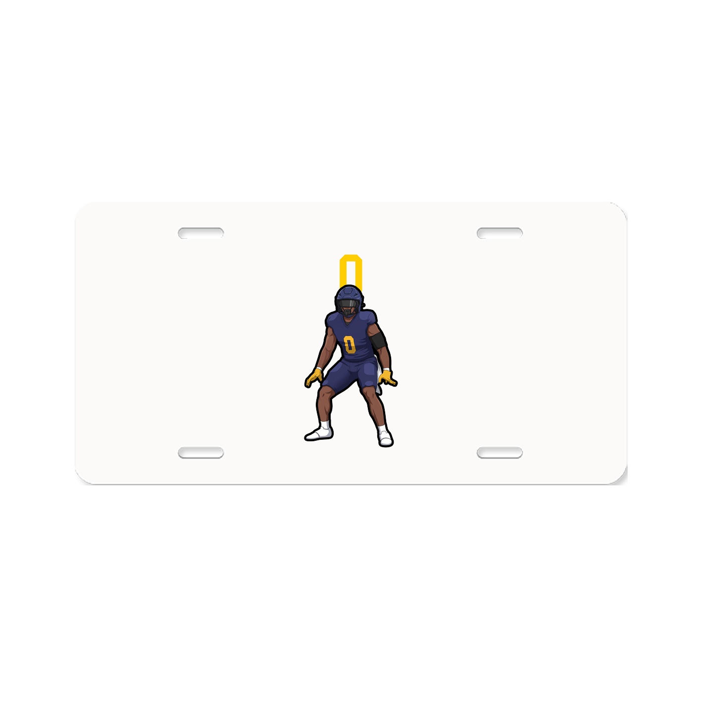 License Plate — Number Top in Classic