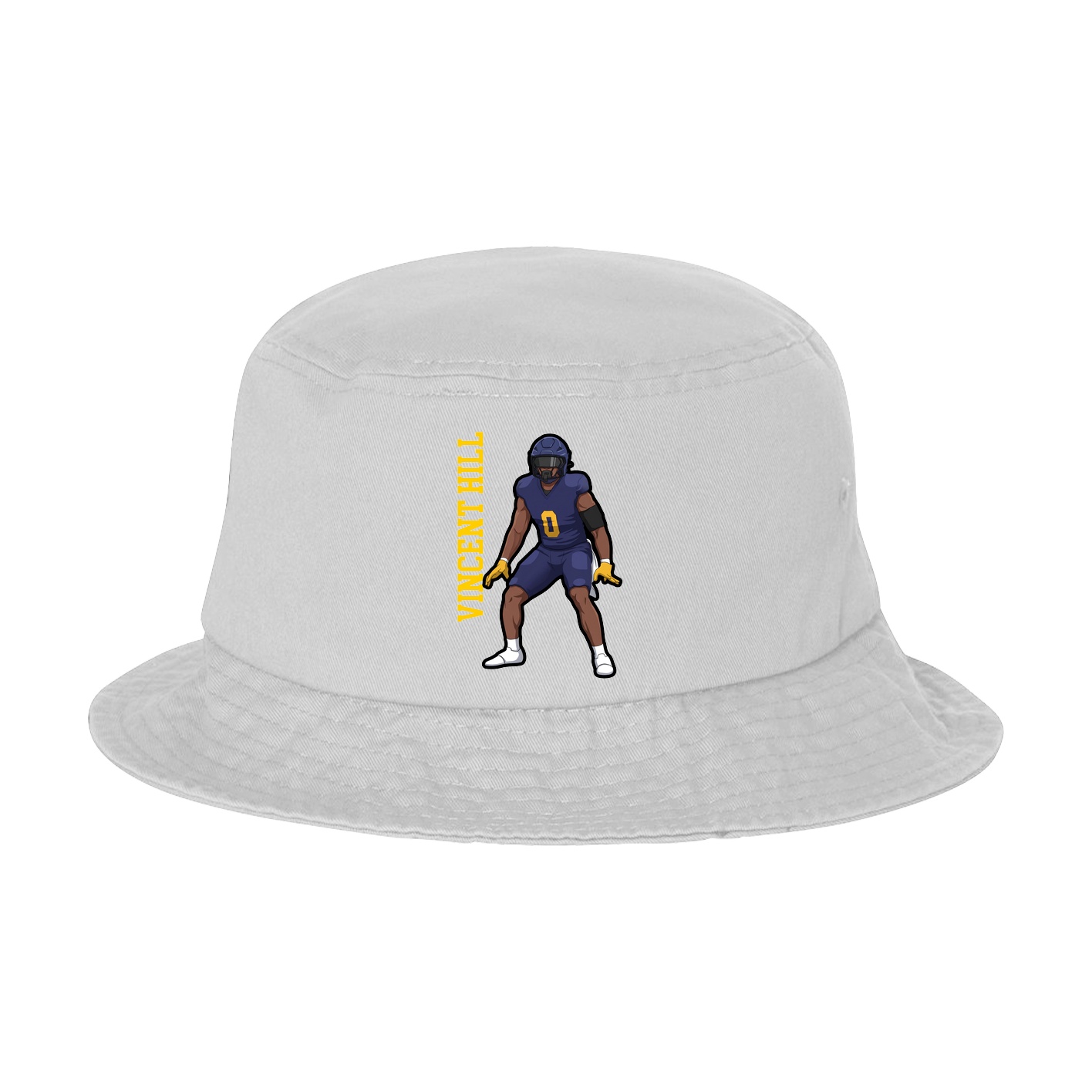 Bucket Cap — Name Vertical in White