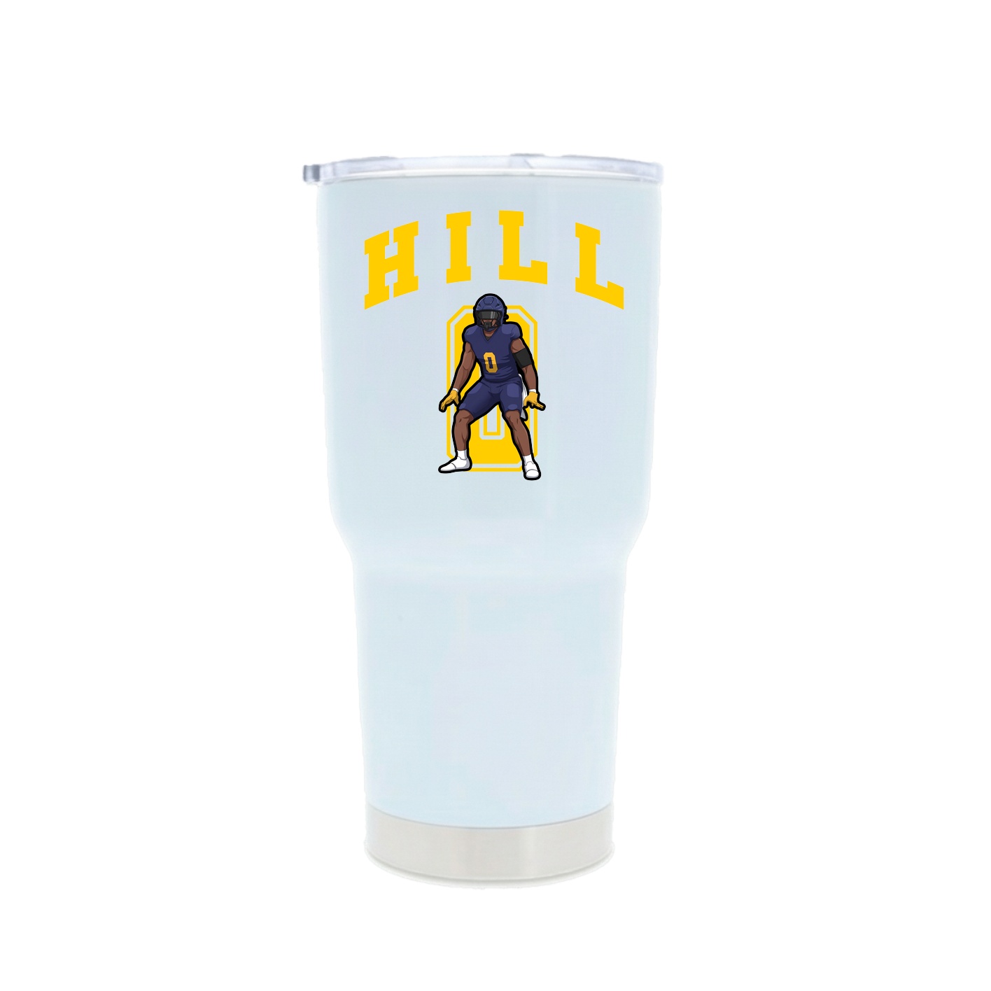 30oz Stainless Steel Tumbler — Number in White