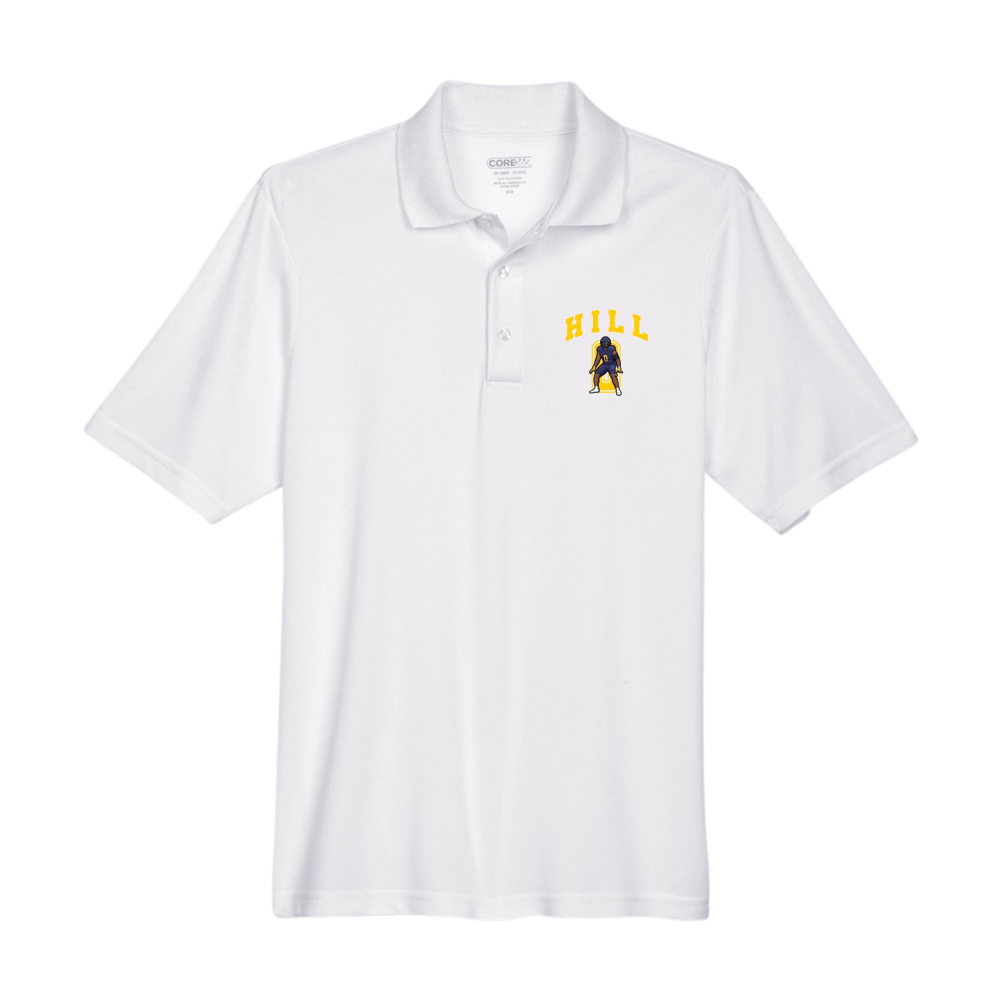 Performance Polo — Number in White