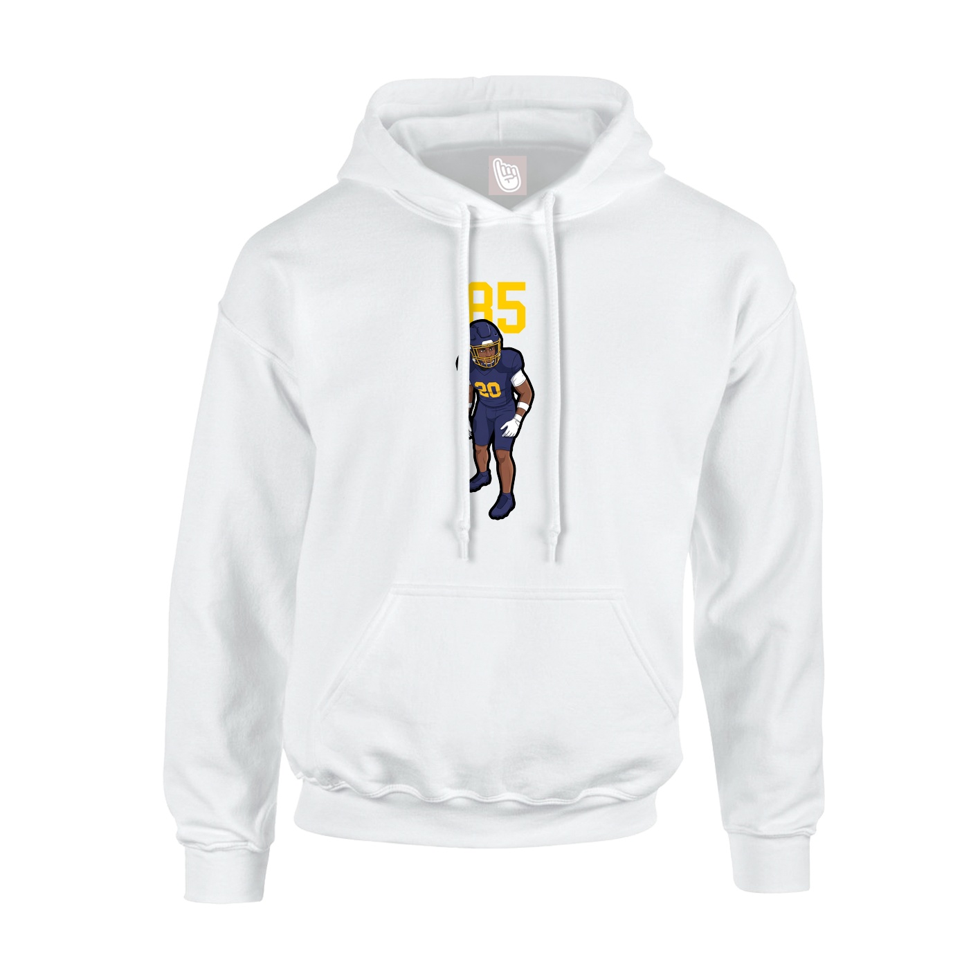 Hoodie — Number Top in White