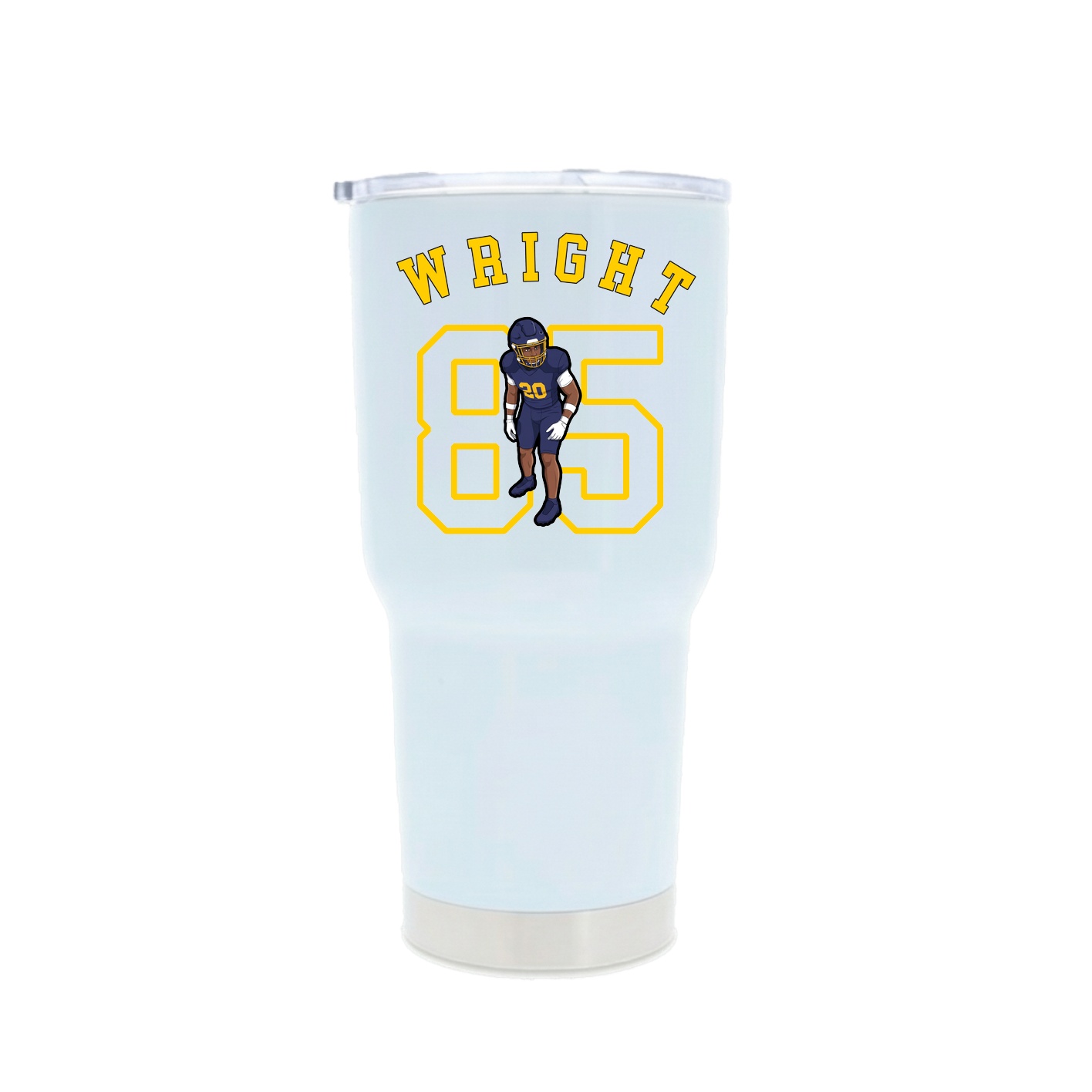 30oz Stainless Steel Tumbler — Shirsey Arch in White