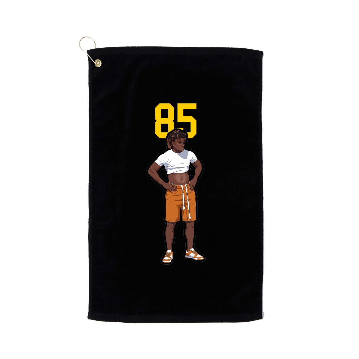 Golf Towel — Number Top in Black