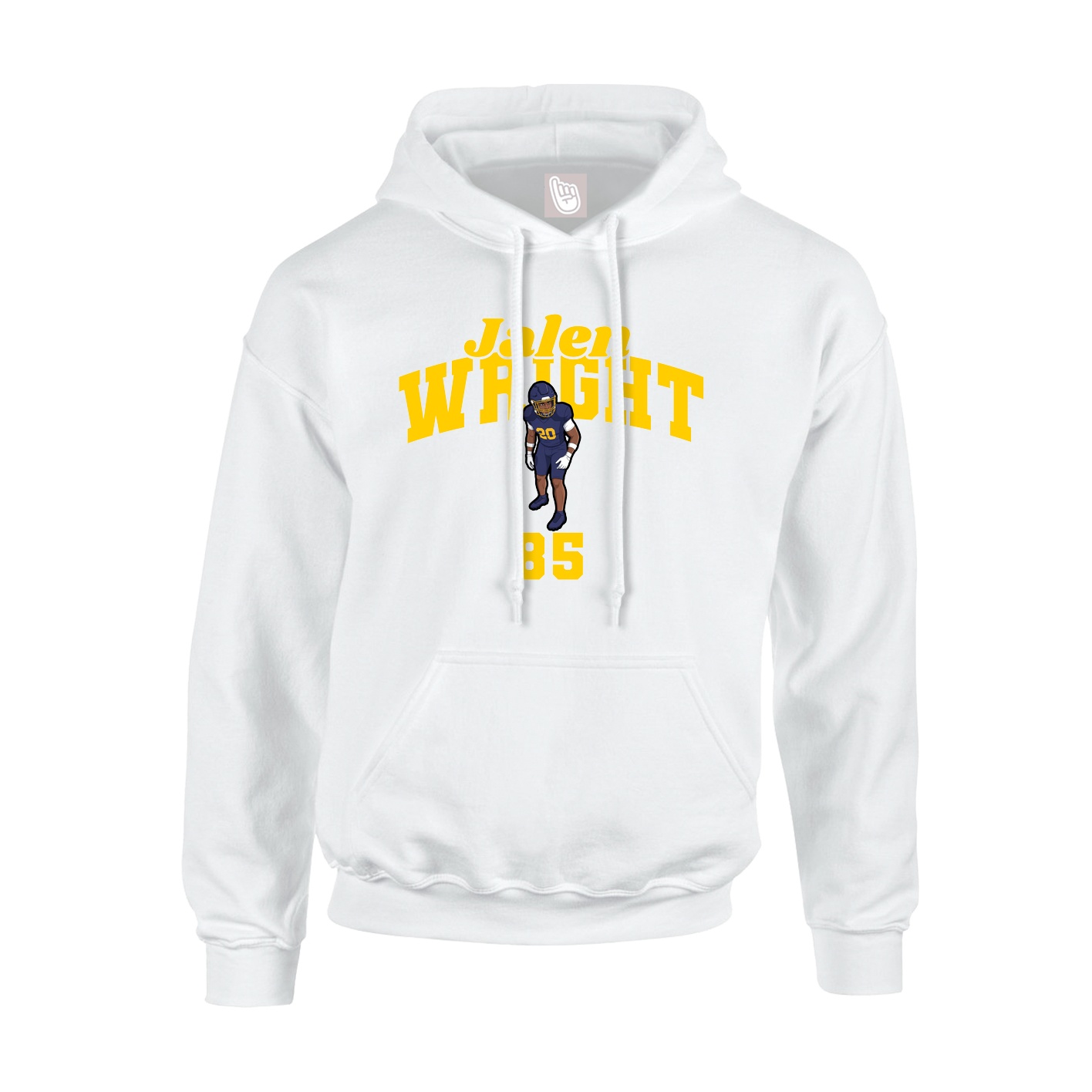 Hoodie — Signature Arch in White