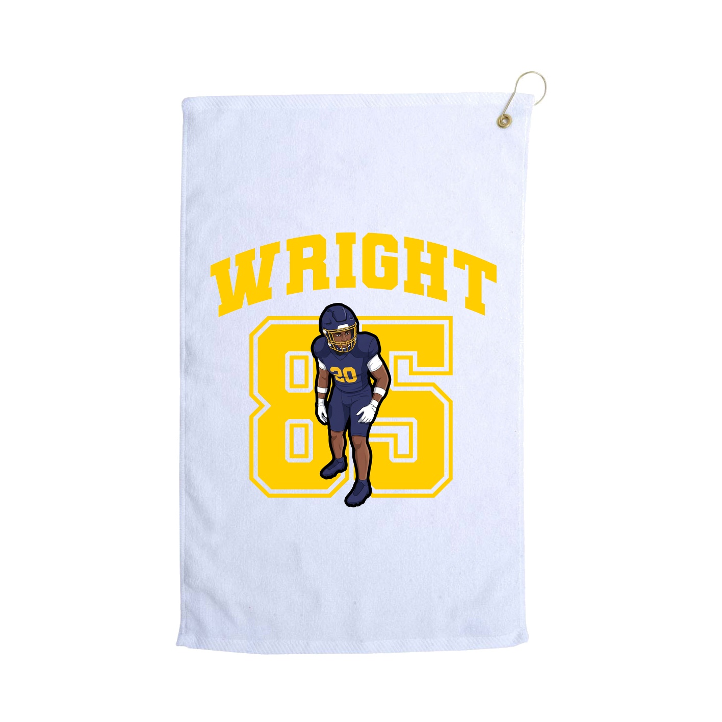 Golf Towel — Number in White