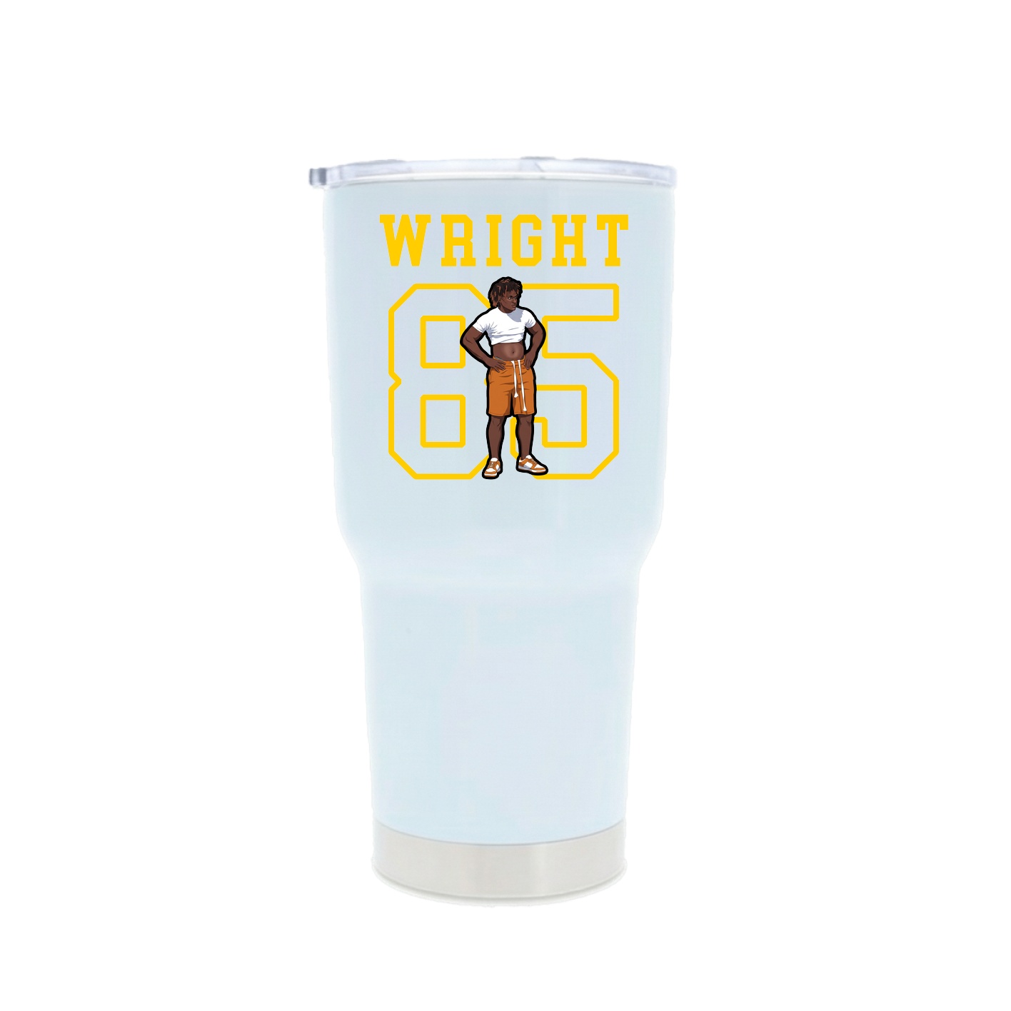 30oz Stainless Steel Tumbler — Shirsey in White