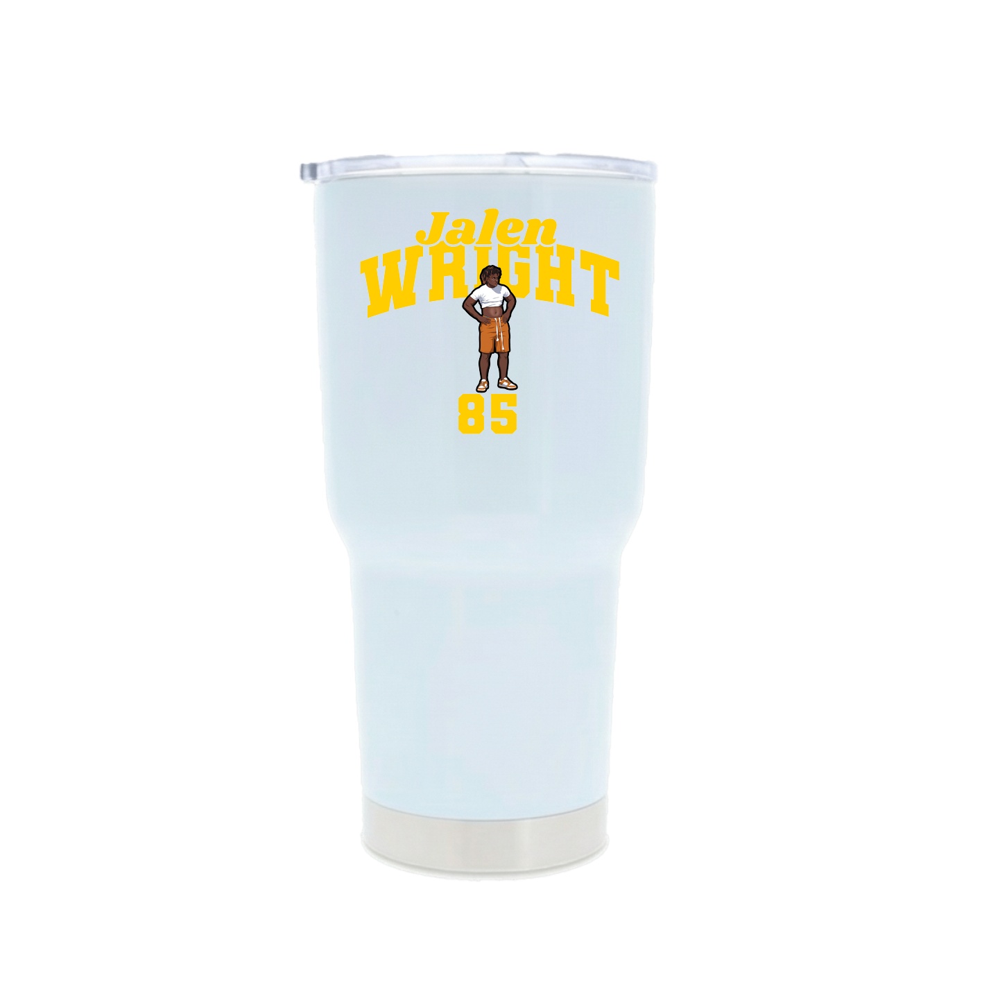 30oz Stainless Steel Tumbler — Signature Arch in White
