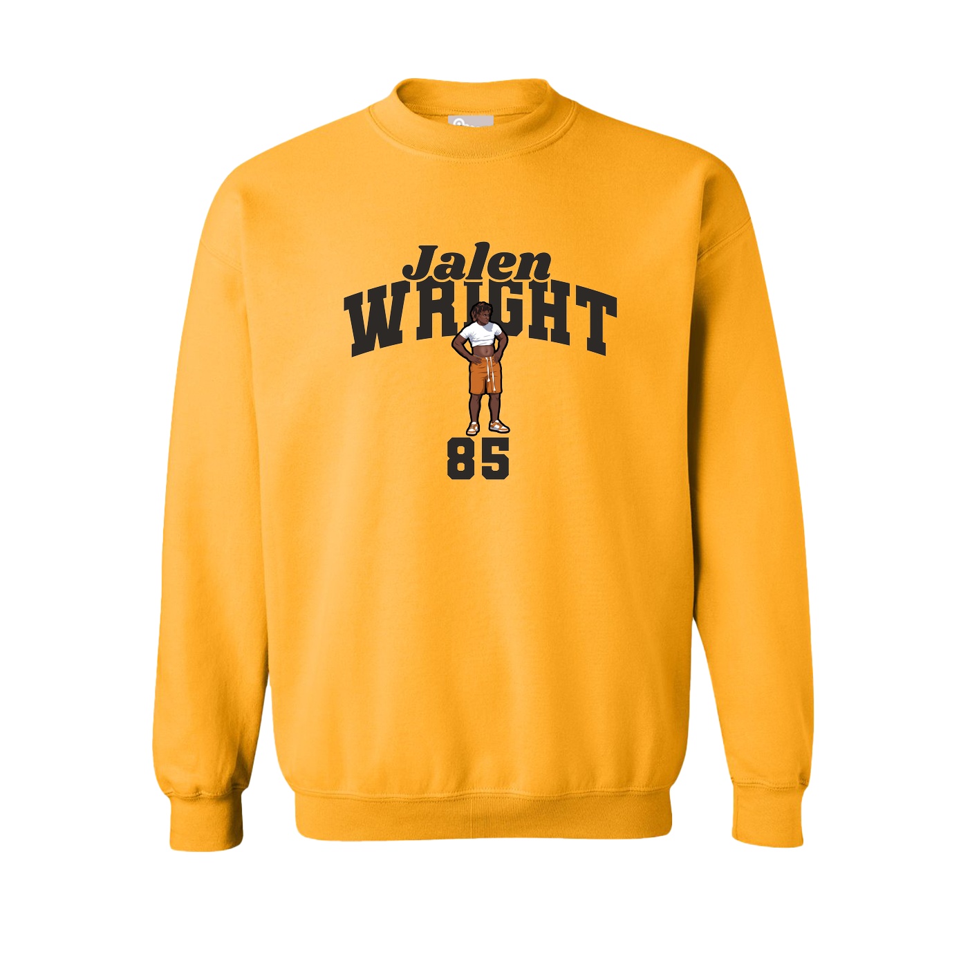 Fleece Crew — Signature Arch in Gold