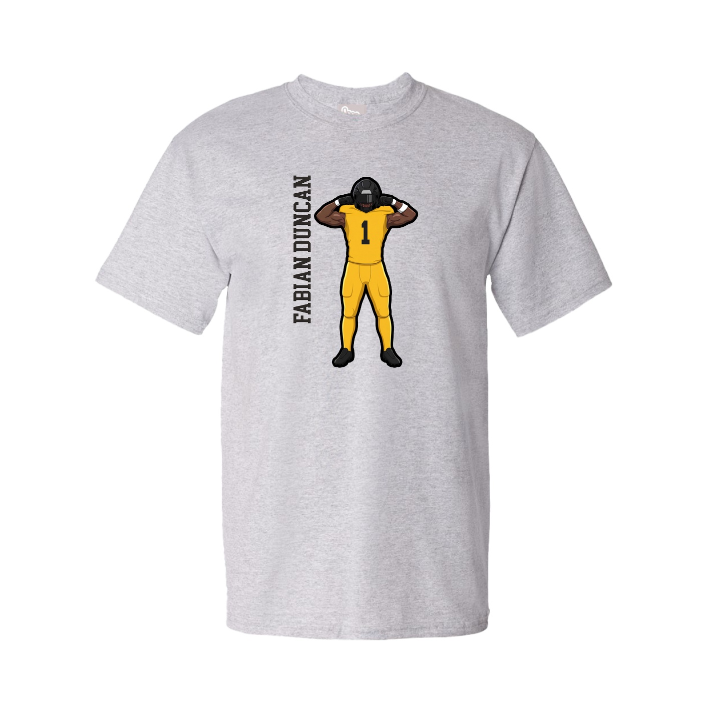 Youth Tee — Name Vertical in Grey